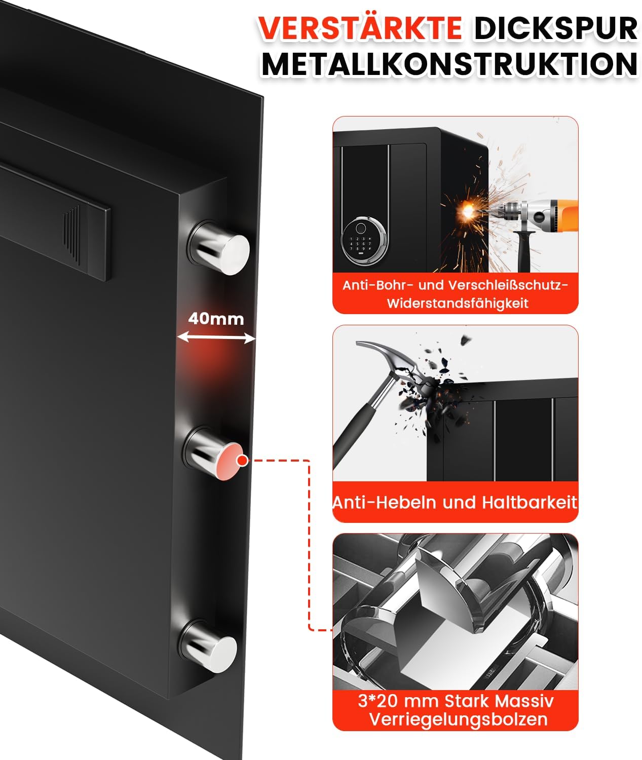 Tiskgg Cassaforte Ignifuga Digitale 67L - immagine 4
