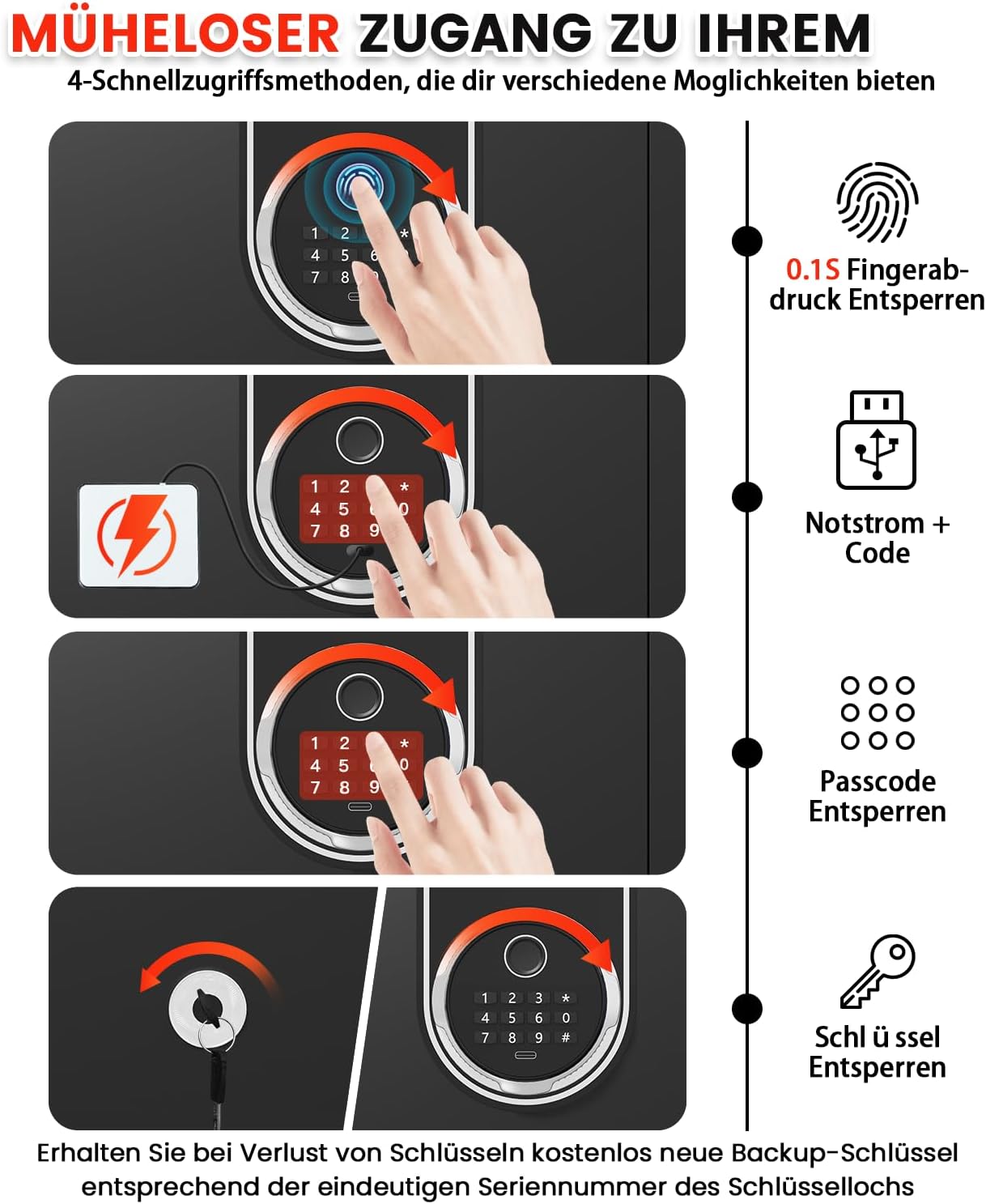 Tiskgg Cassaforte Ignifuga Digitale 67L - immagine 7