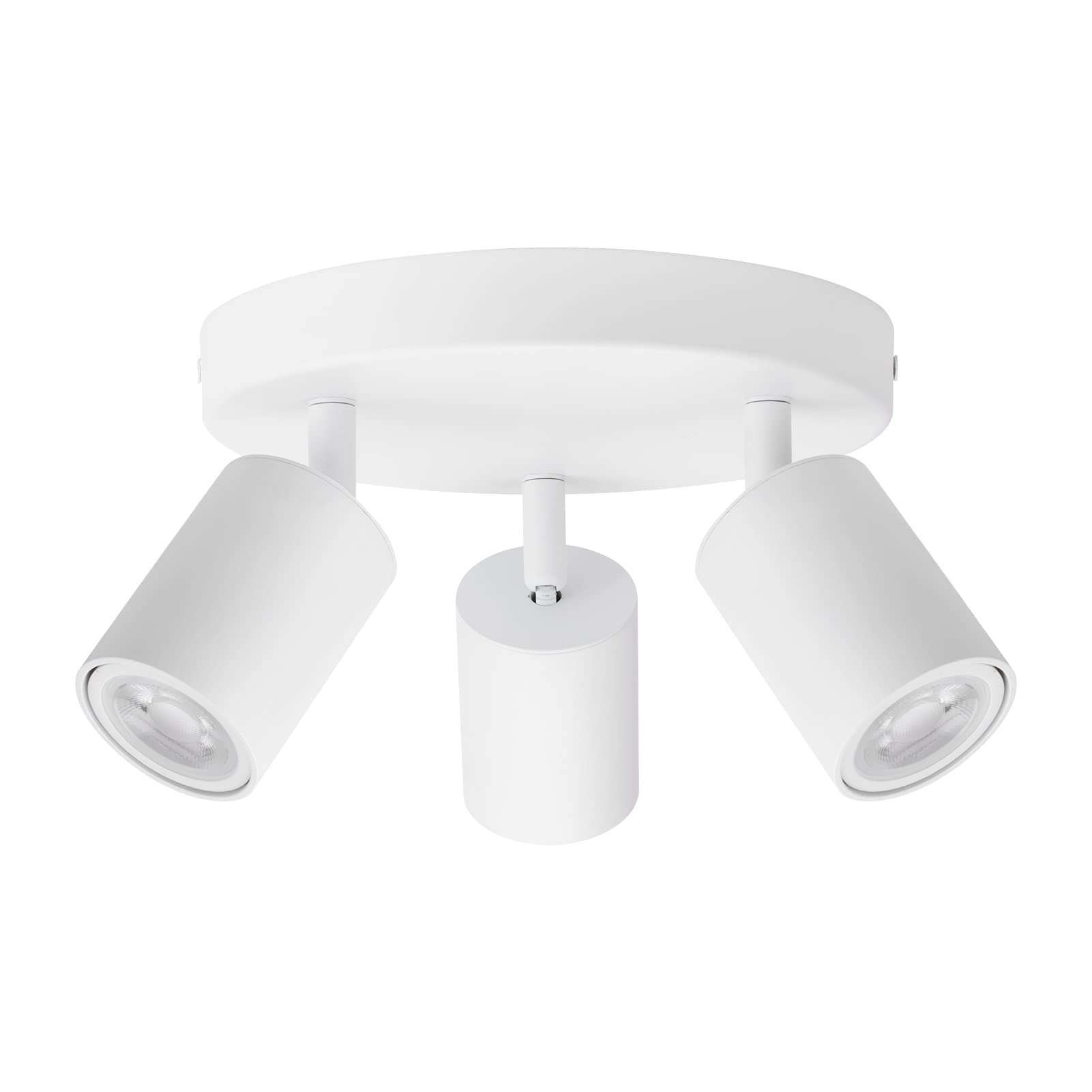 Klighten Faretti da Soffitto Orientabili Bianco, 3 Luci GU10