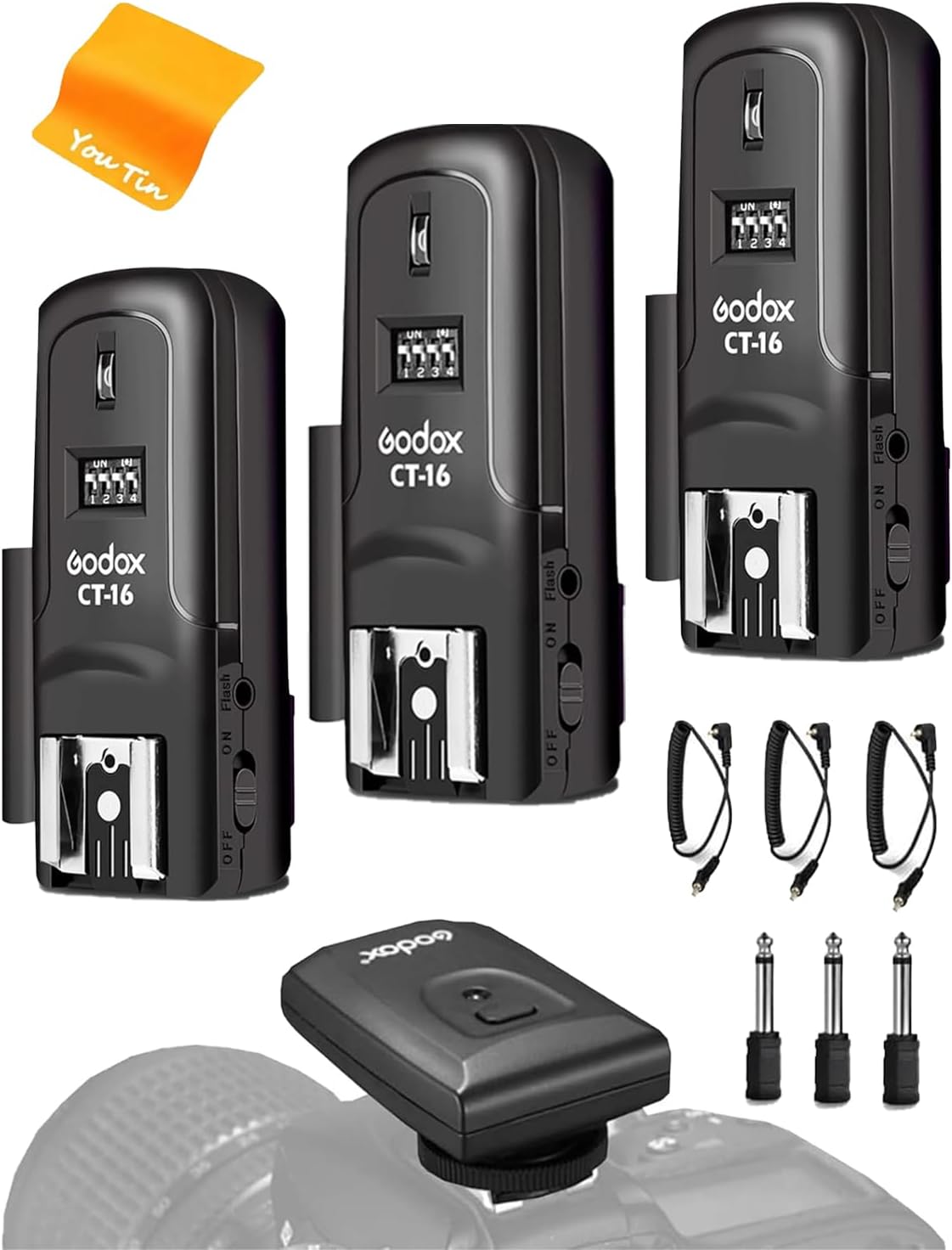 Godox CT-16 Trigger Wireless per Flash (1T + 3R) - immagine 1
