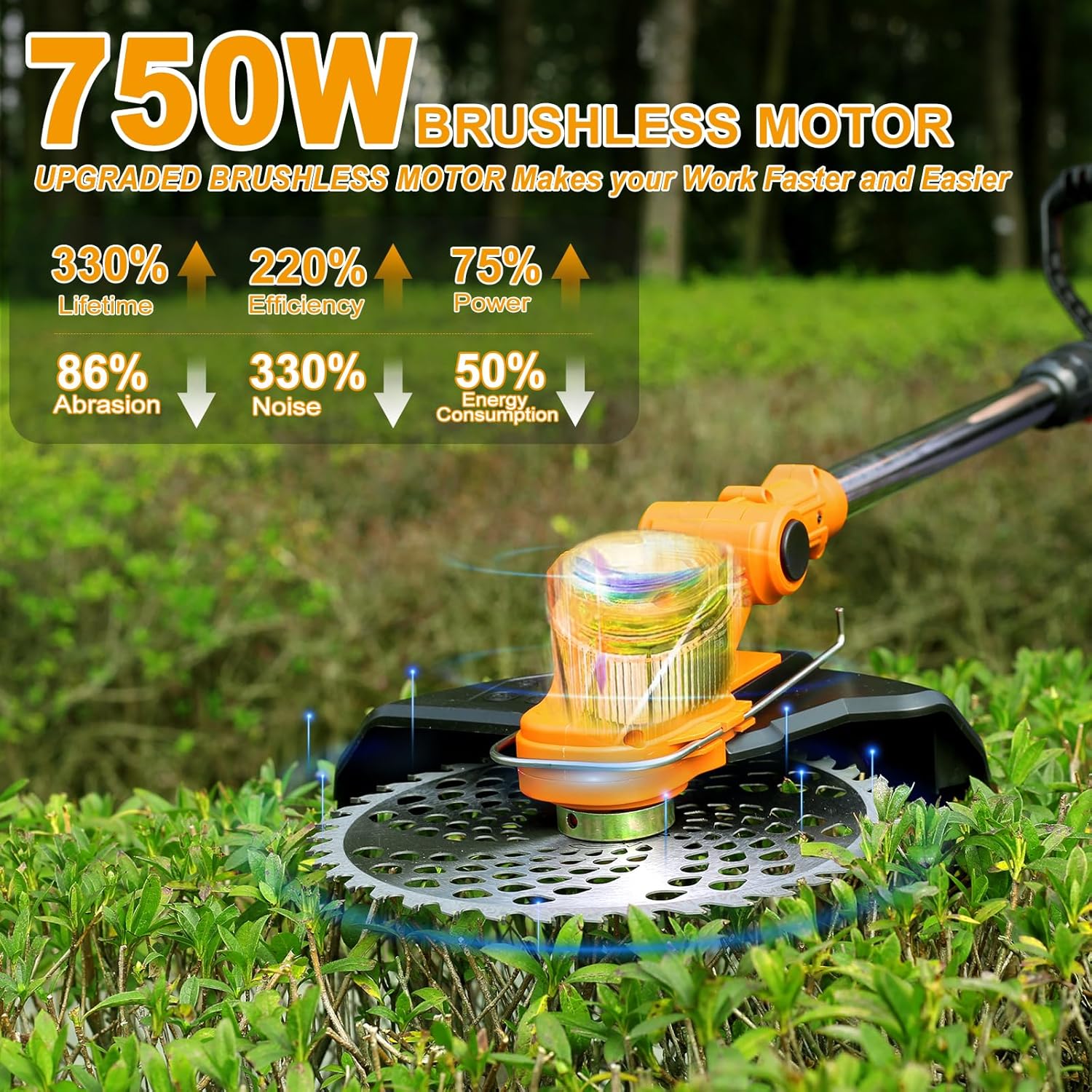 Decespugliatore a Batteria Brushless 21V con 2 Batterie - immagine 3