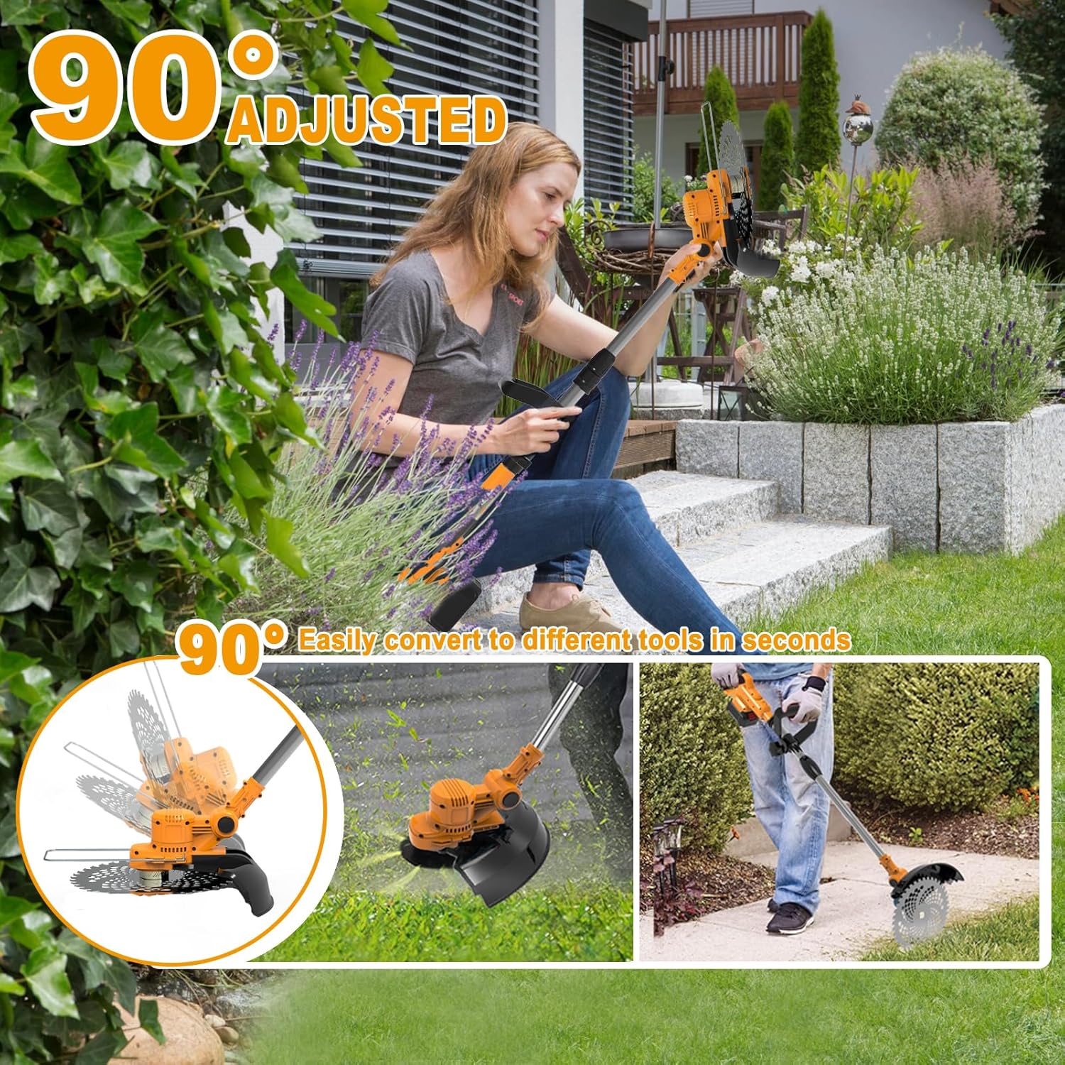 Decespugliatore a Batteria Brushless 21V con 2 Batterie - immagine 6