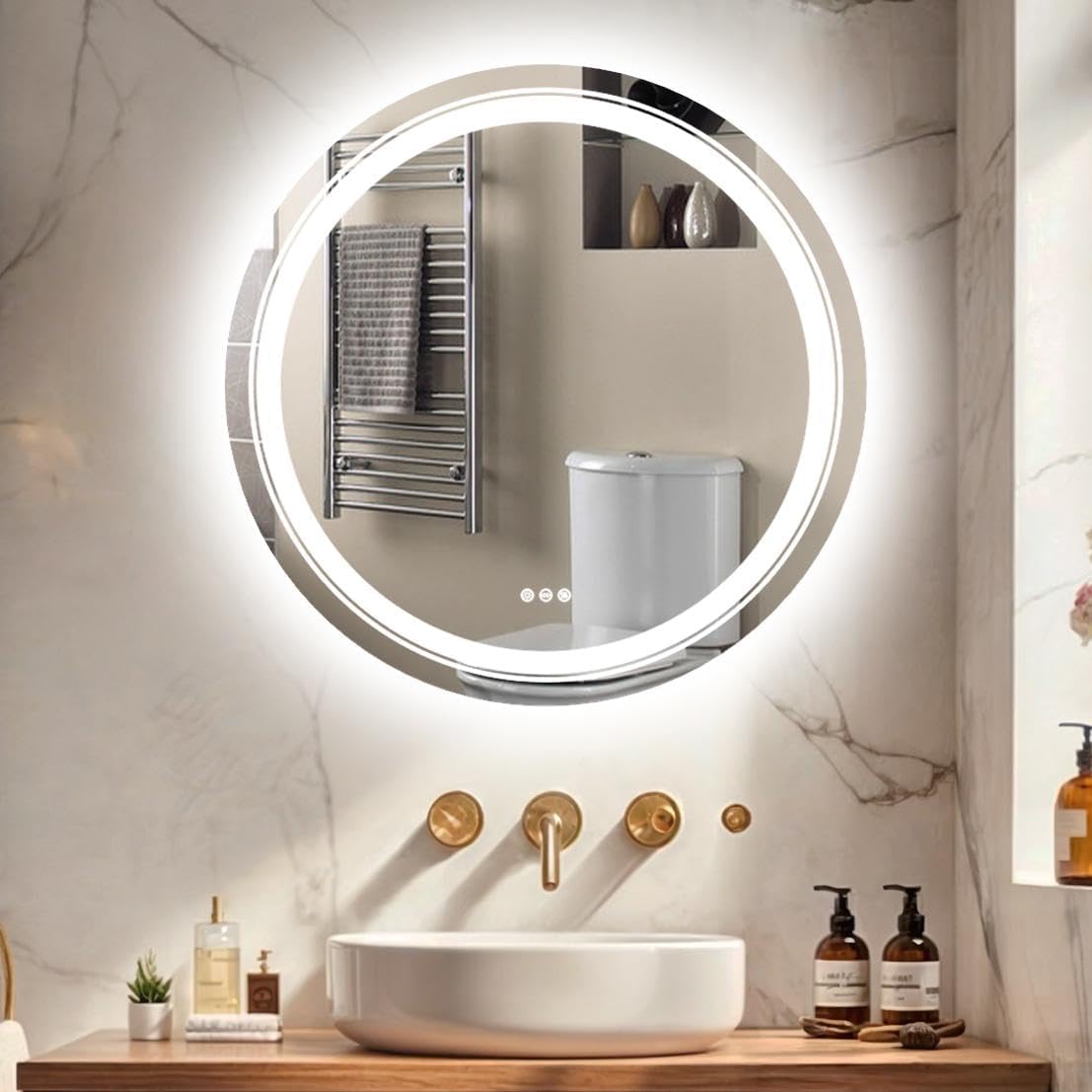 Luvodi Specchio Bagno LED Tondo 80cm