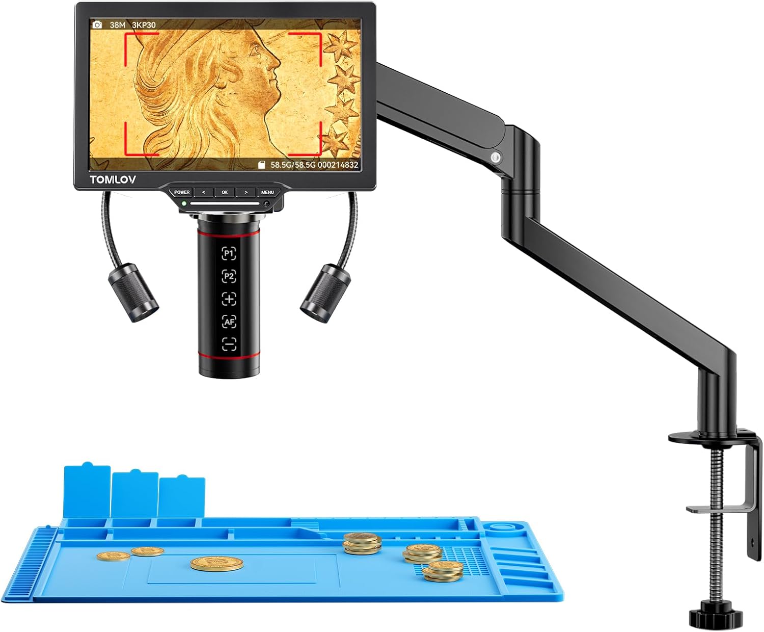 Tomlov TM3K-AF Flex - Microscopio Digitale Autofocus 7" - immagine 1