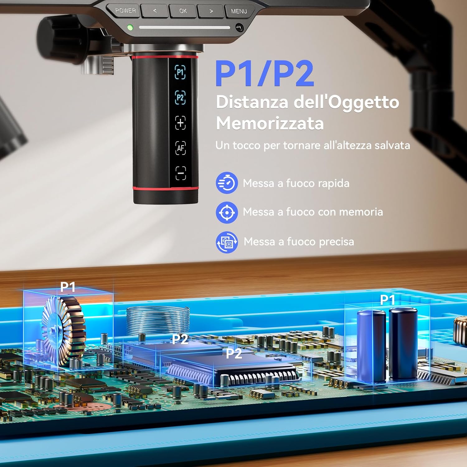 Tomlov TM3K-AF Flex - Microscopio Digitale Autofocus 7" - immagine 3