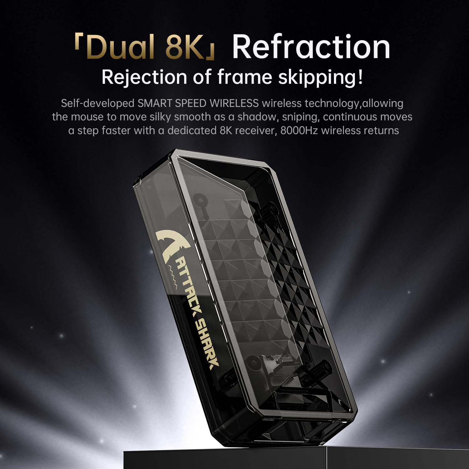 Attack Shark X8 Ultimate Mouse Gaming 65g 42000 DPI, Nero - immagine 5