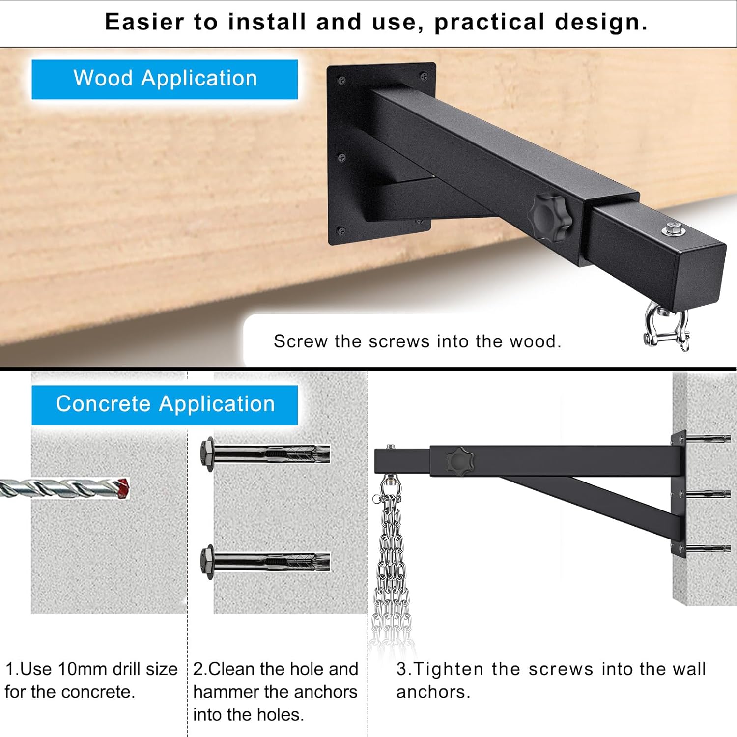 SELEWARE Staffa di Aggancio per Sacco da Boxe - immagine 5