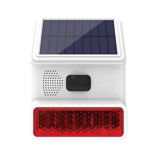 Sirena di Allarme Solare da Esterno con Luce Lampeggiante LED