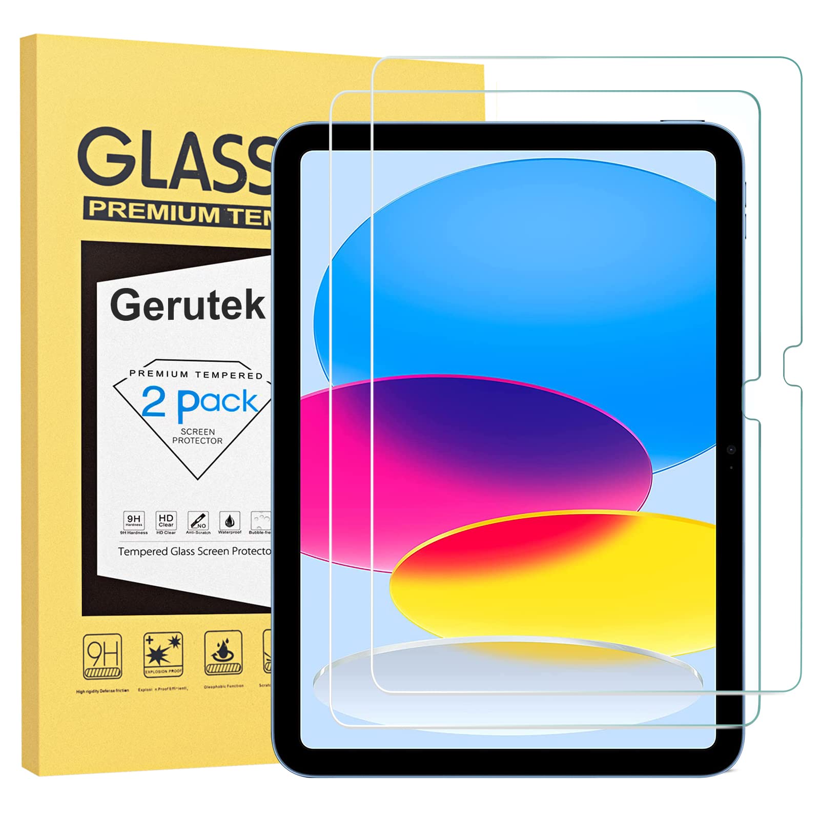 Gerutek 2 Pellicole Protettive per iPad 10/11 Gen