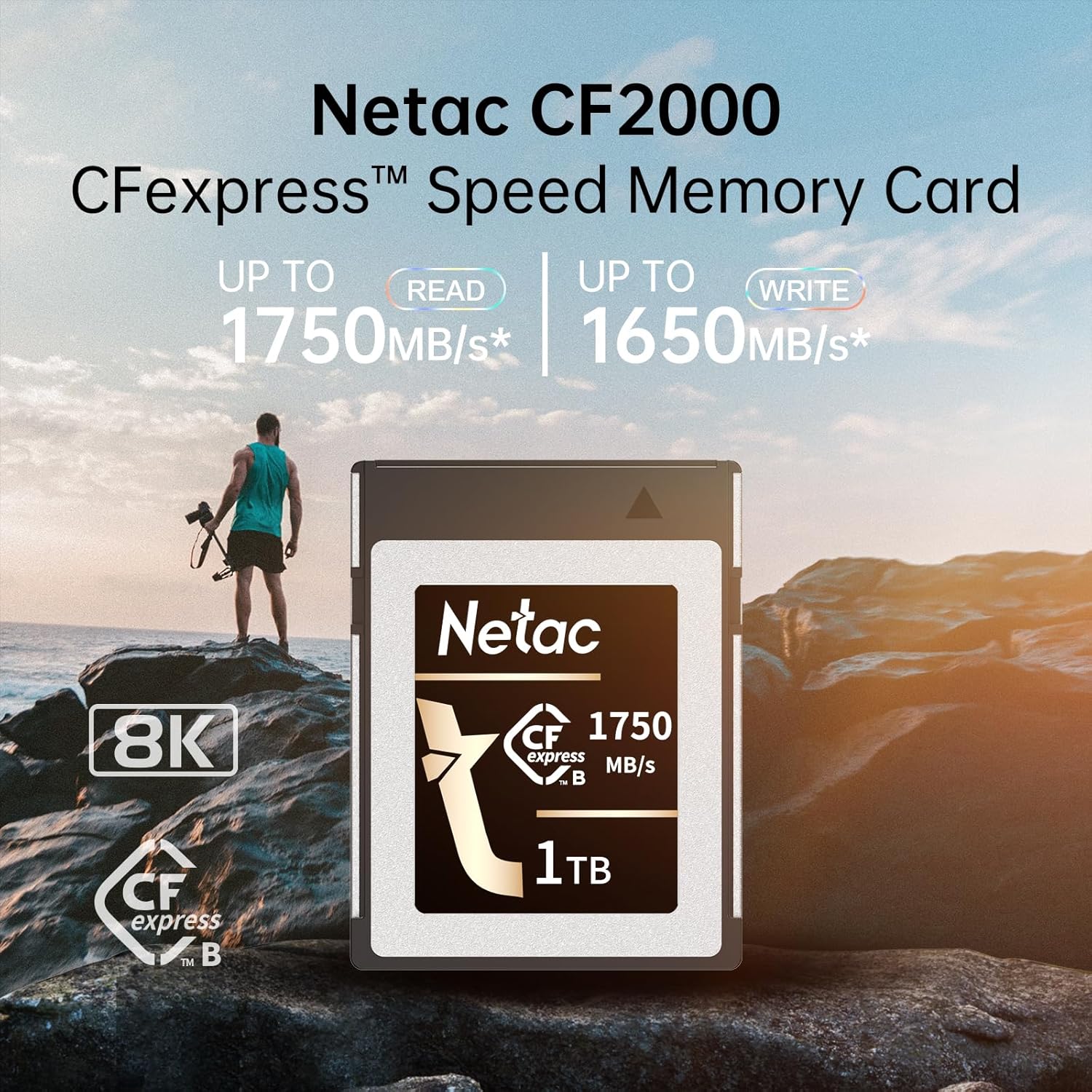 Netac CF2000 1TB - Scheda CFexpress Tipo B PCIe Gen 3 - immagine 2
