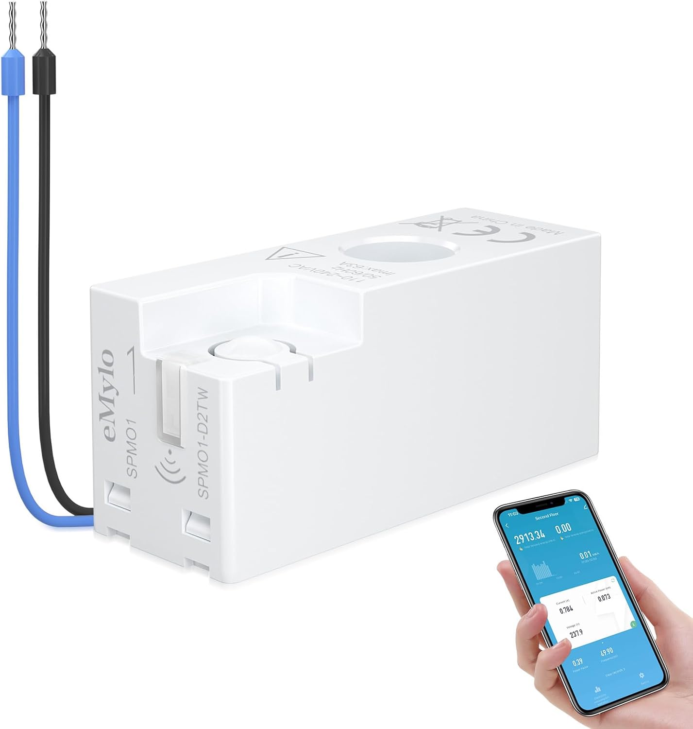 eMylo Misuratore di Energia WiFi Smart 1 Fase