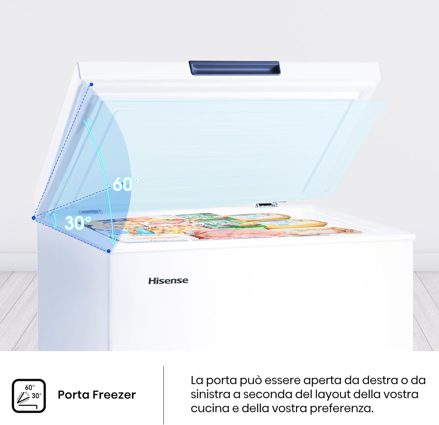 Hisense MCF95E - Congelatore a Pozzo 95 L, Bianco - immagine 6
