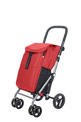 Carlett Classic Duo Lett430 - Carrello Spesa Pieghevole, Rosso