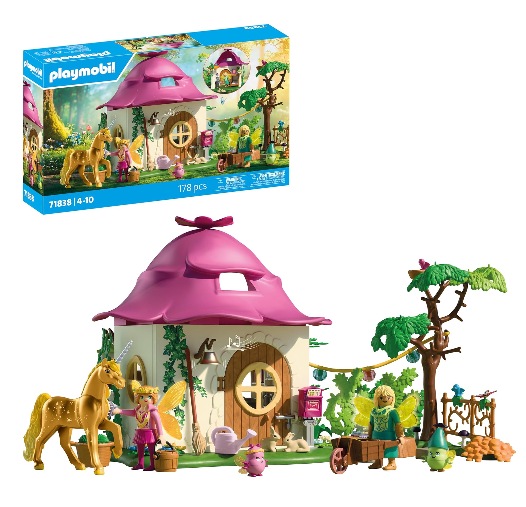 PLAYMOBIL Fairy Home with Golden Unicorn and Stable