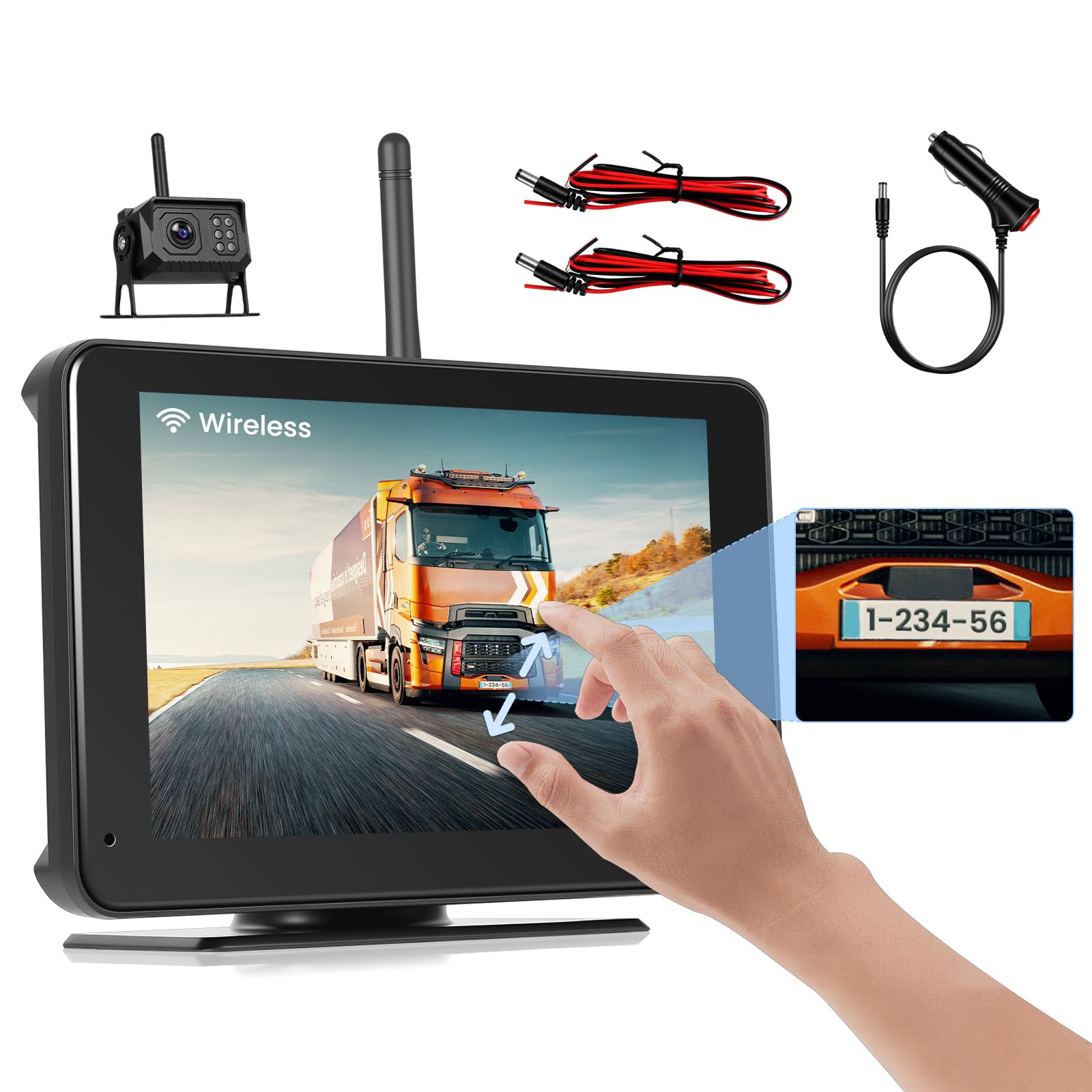 Hikity Telecamera Posteriore Auto con Monitor IPS 7''