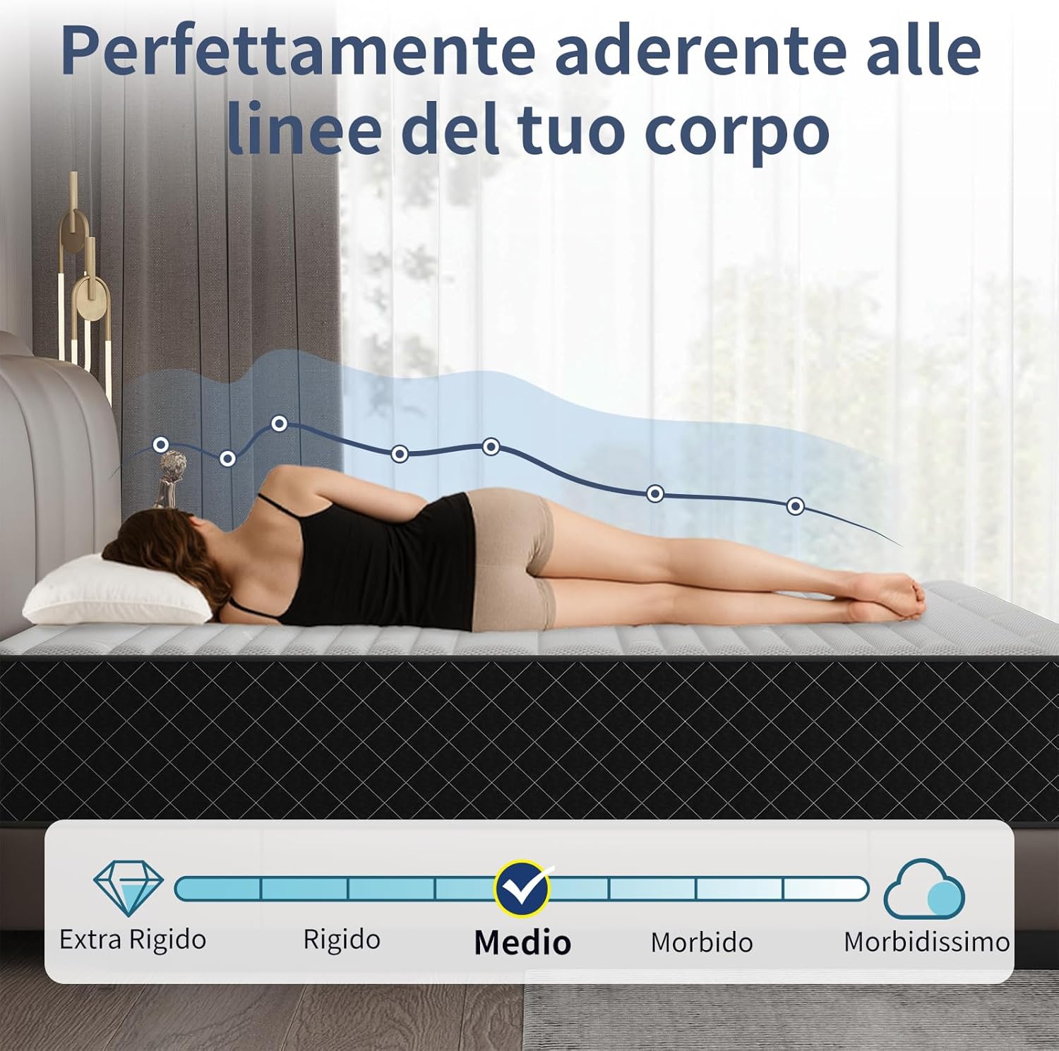 Materasso Singolo 80x190cm Altezza 20cm - immagine 2