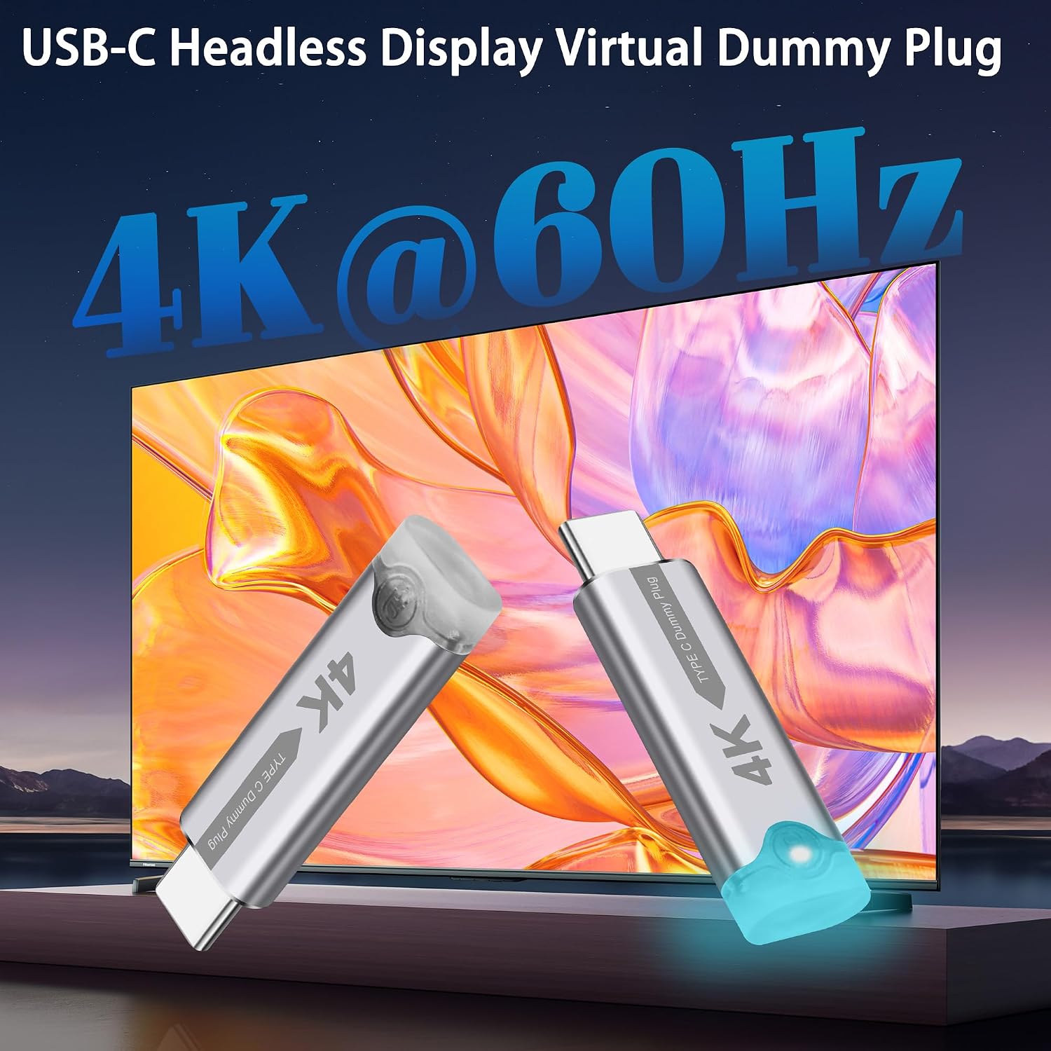 XMSJSIY Emulatore di visualizzazione USB Tipo C Plug Plug Display ...