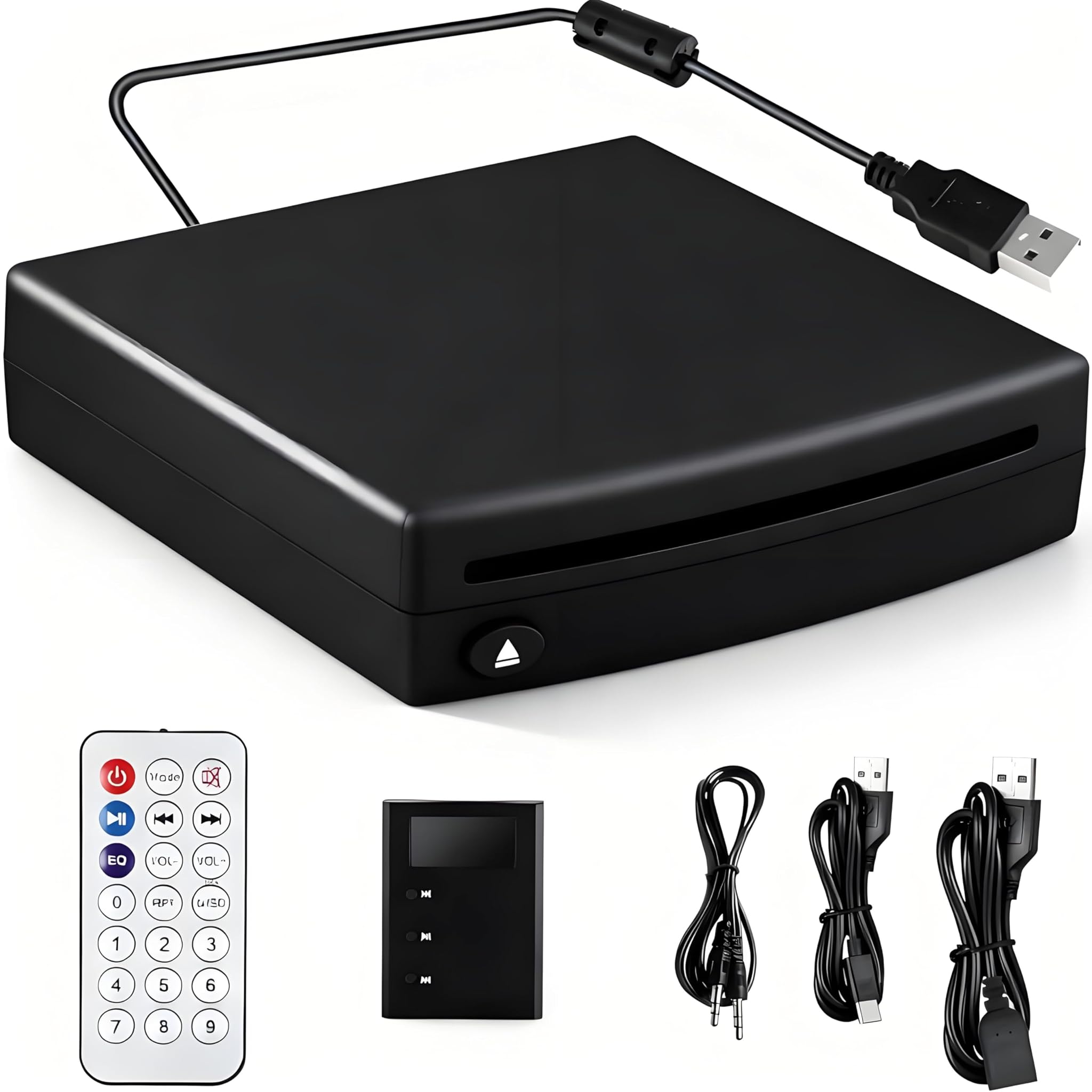 Lettore CD Esterno per Auto con Adattatore USB