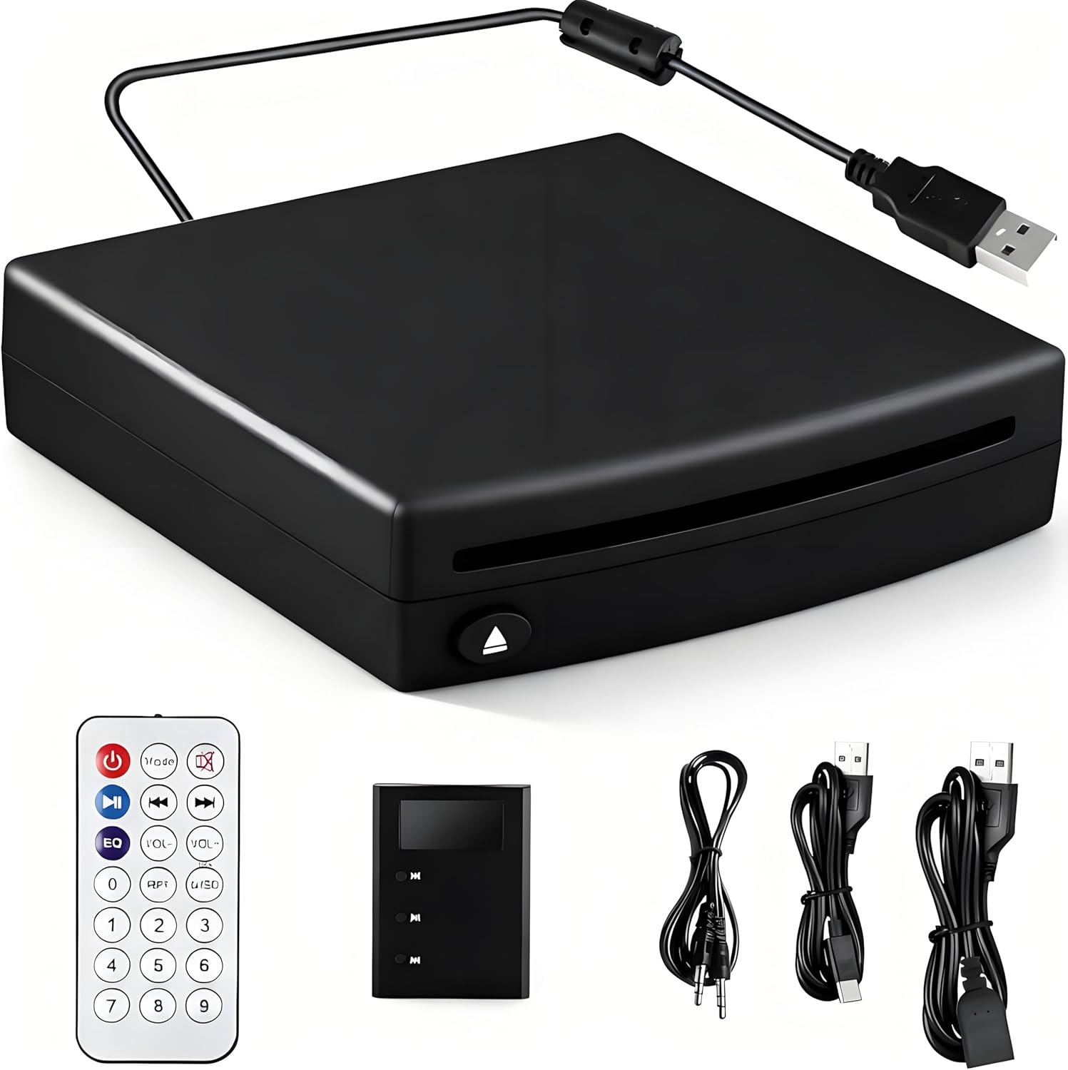 Lettore CD Esterno per Auto con Adattatore USB - immagine 1