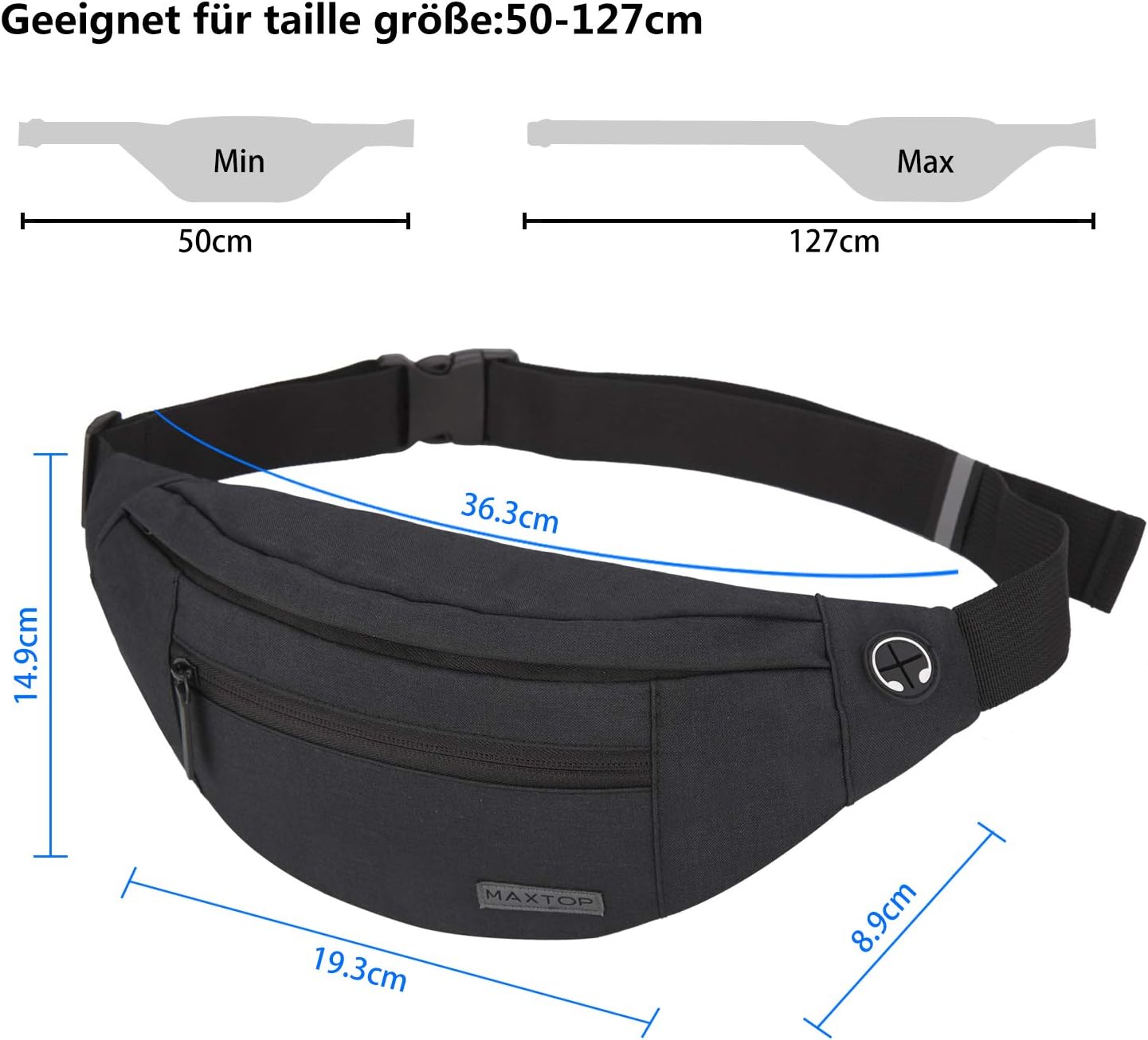 MAXTOP Marsupio Grande per Donna e Uomo - immagine 6