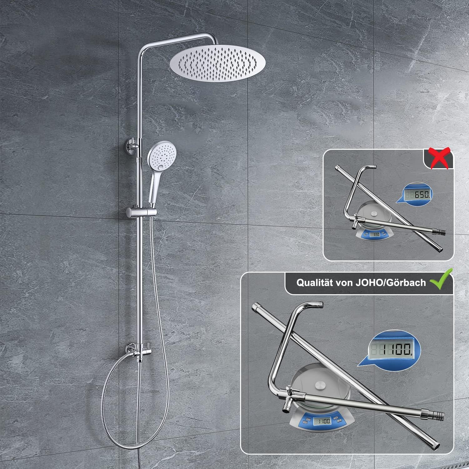 Joho Colonna Doccia Idromassaggio Acciaio INOX Cromo - immagine 2
