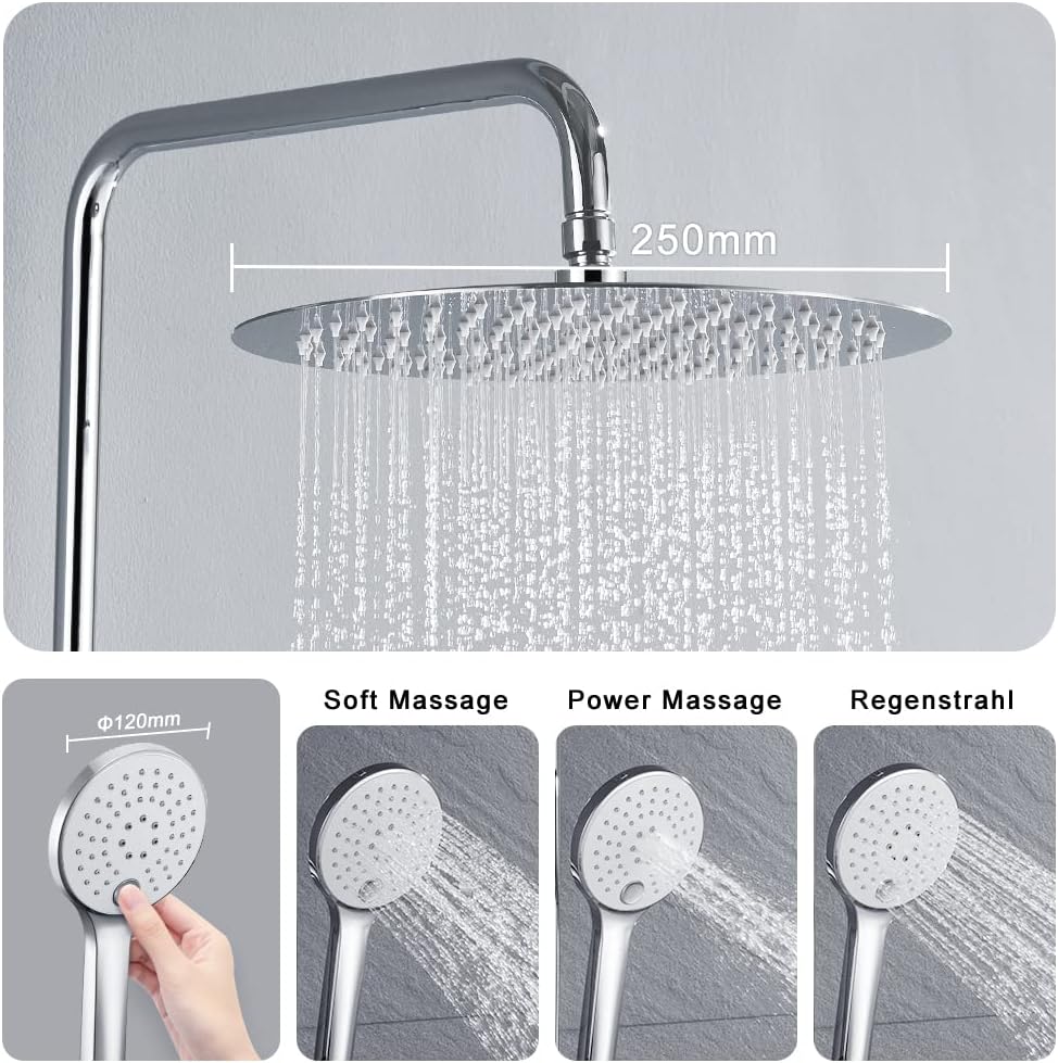 Joho Colonna Doccia Idromassaggio Acciaio INOX Cromo - immagine 3