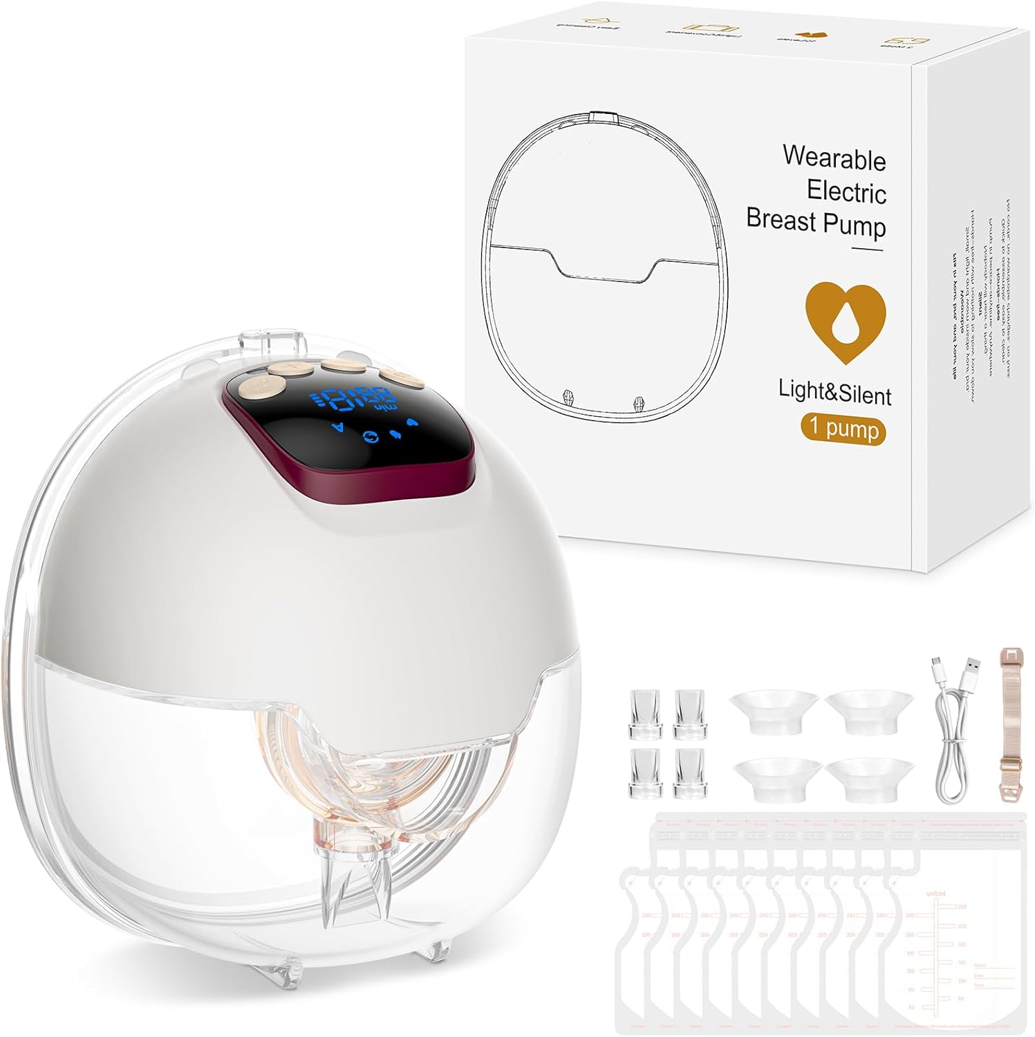 Tiralatte Elettrico Indossabile 4 Modalità 15 Livelli - immagine 1