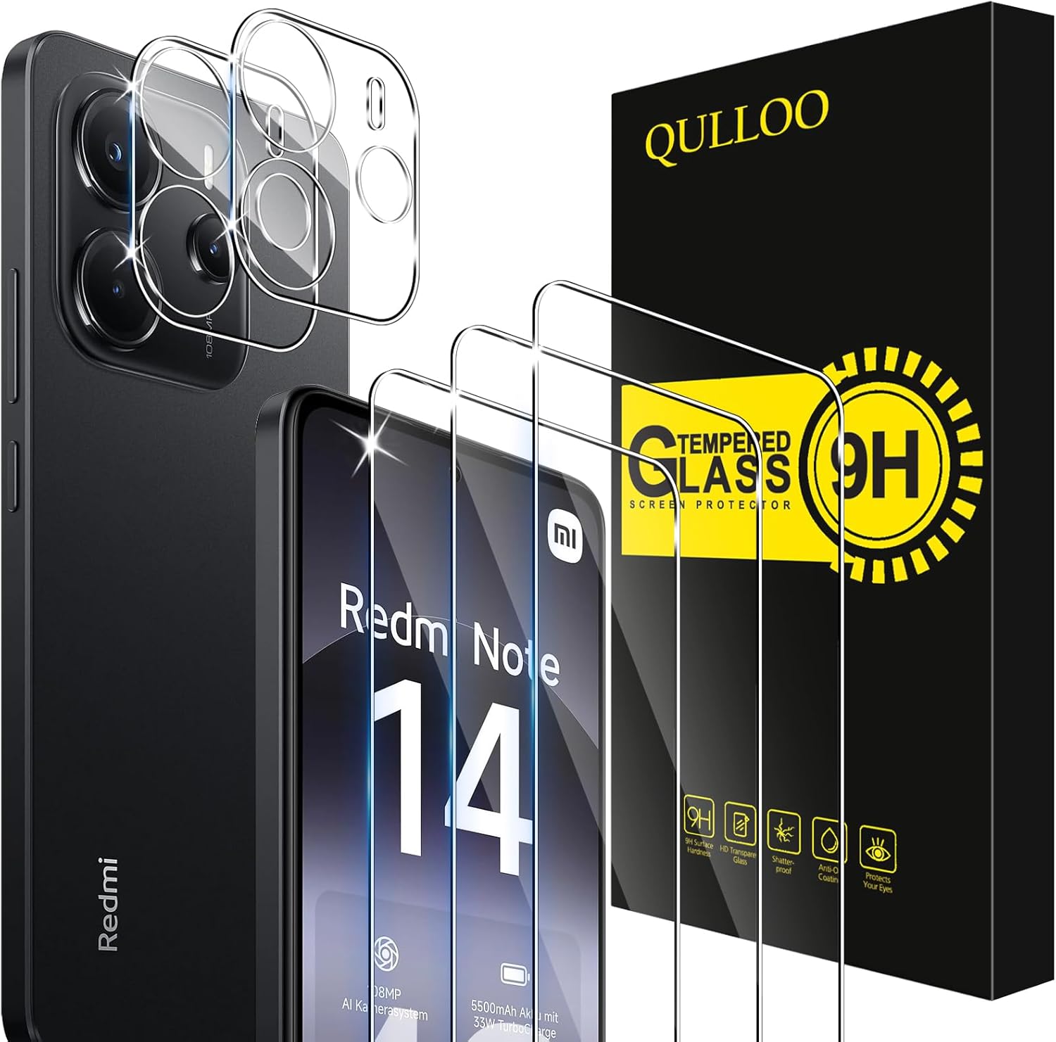 Qulloo Vetro Temperato per Xiaomi Redmi Note 14 4G - immagine 1