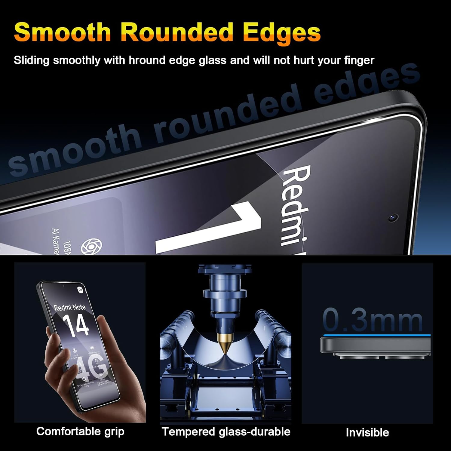 Qulloo Vetro Temperato per Xiaomi Redmi Note 14 4G - immagine 5