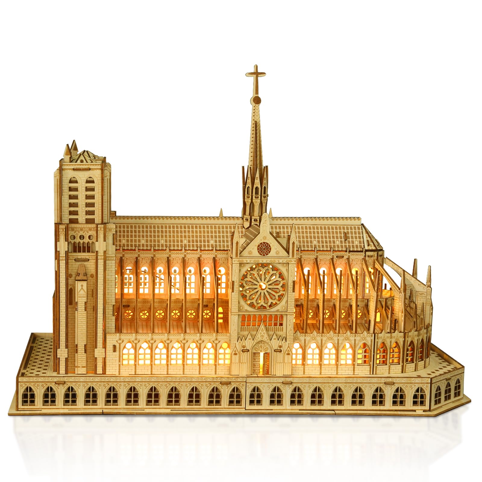 Hallisun Notre Dame de Paris - Puzzle 3D in Legno 266 pezzi
