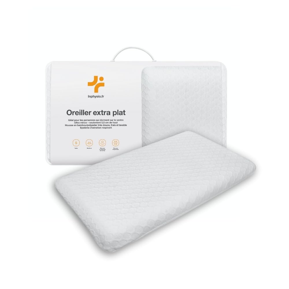 Inphysio® Cuscino Piatto Ergonomico Cervicale 50x30x5,5 cm