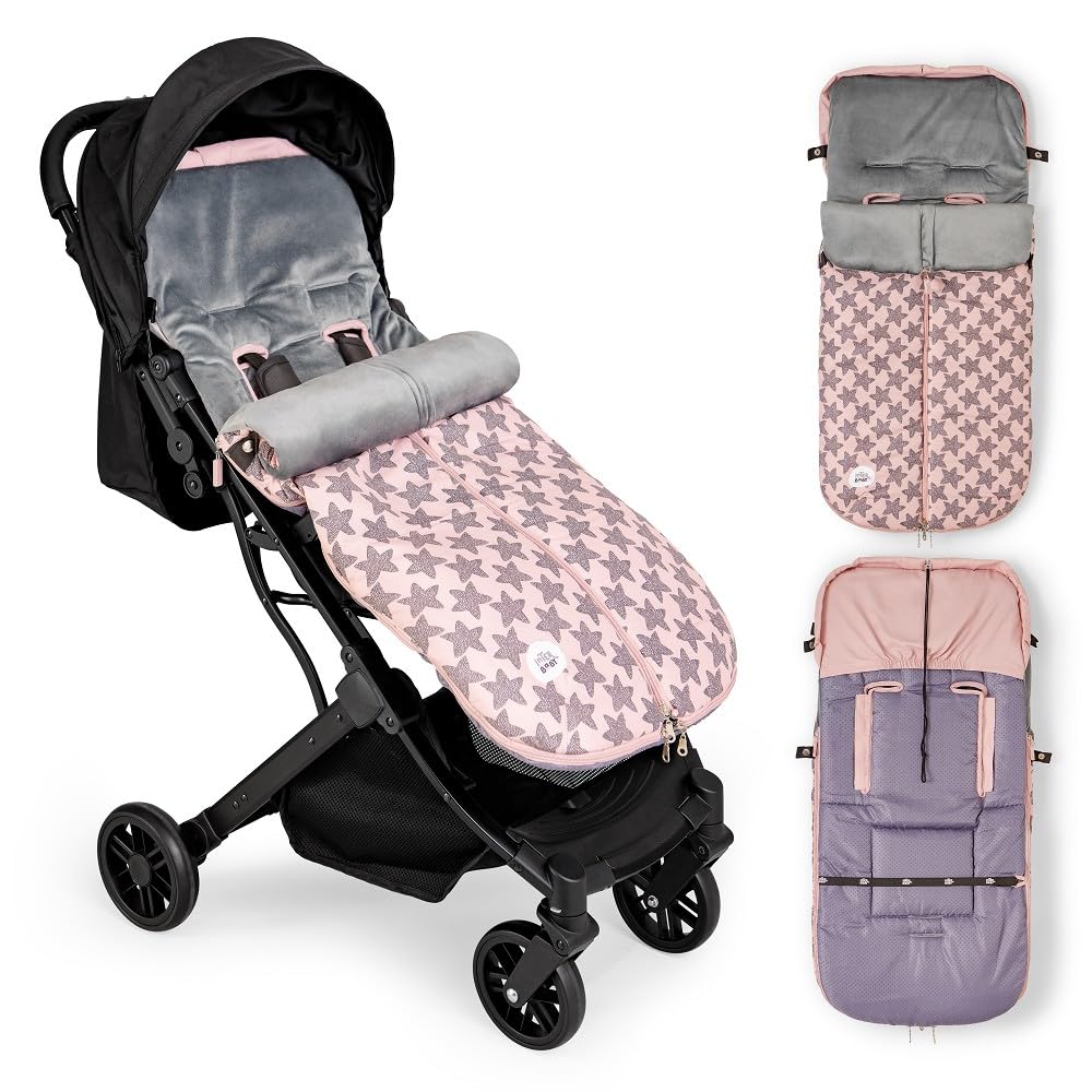 Sacco Passeggino Invernale Universale Interbaby Stella Rosa