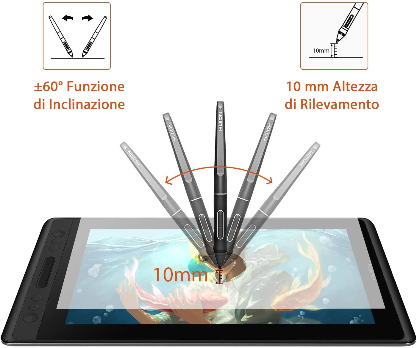 Huion Penna Senza Batteria PW507 8192 Livelli di Pressione - immagine 3
