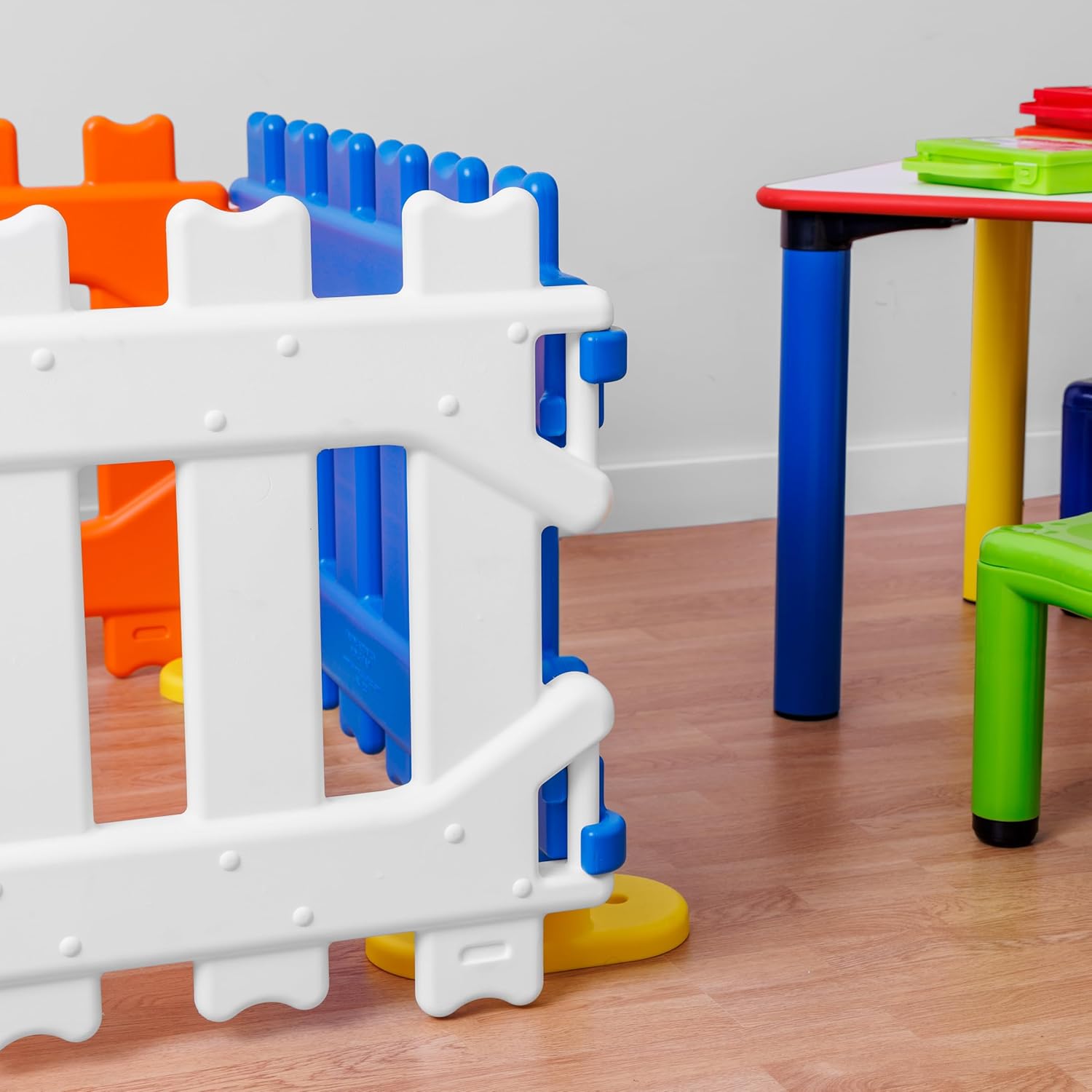 Recinzione Play Pen per Bambini 4 Pannelli Arancione - immagine 12