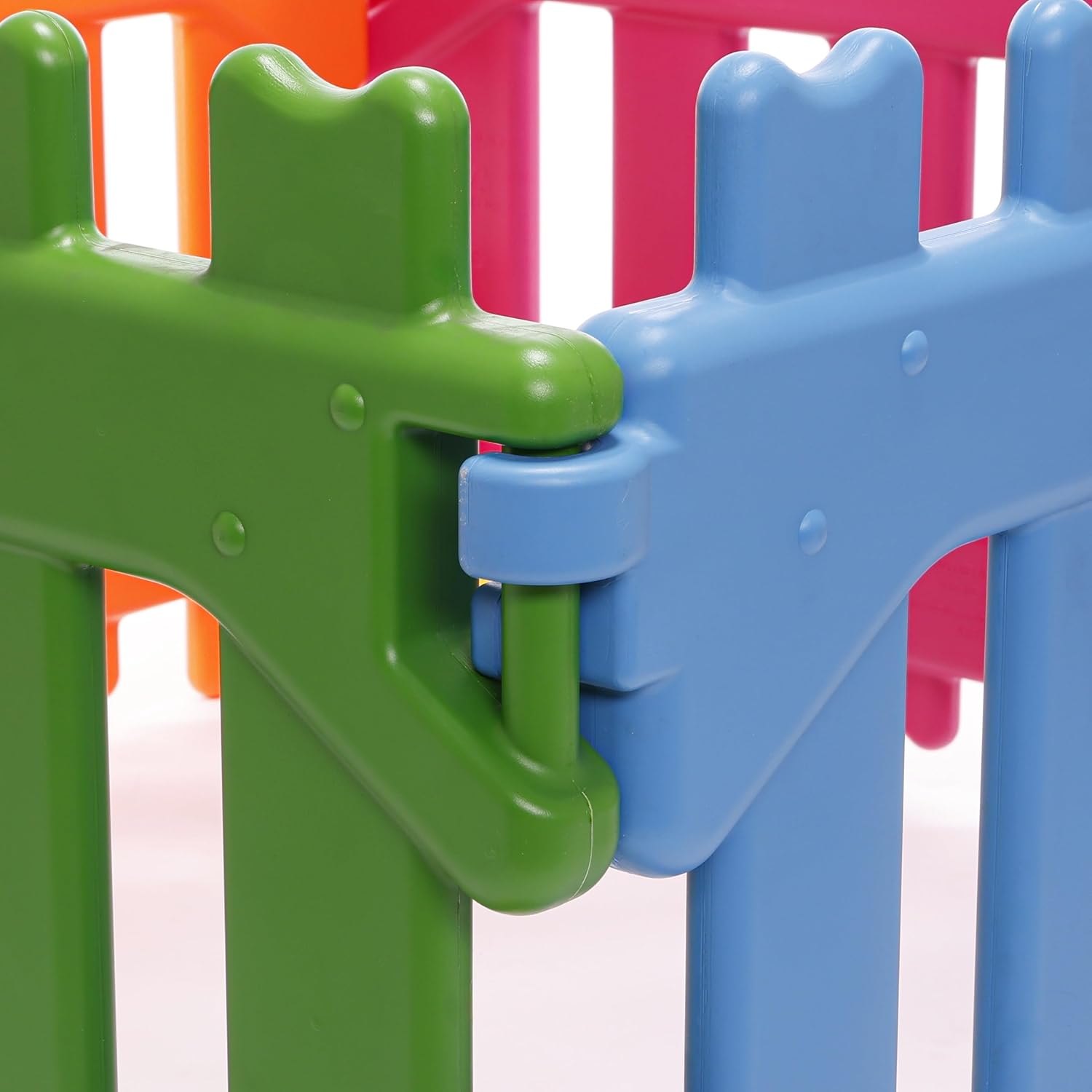 Recinzione Play Pen per Bambini 4 Pannelli Arancione - immagine 5