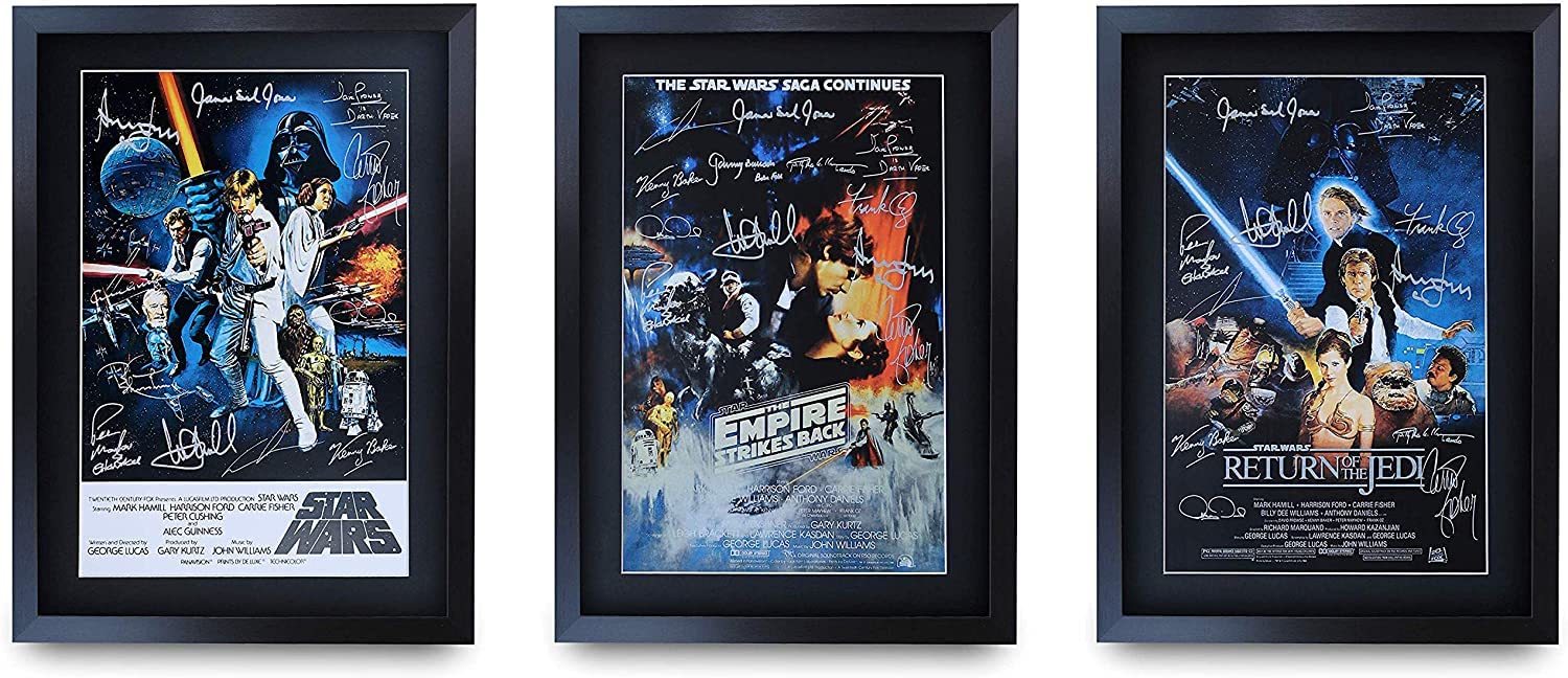 HWC Trading A3 - Star Wars Poster Incorniciato con Firme Cast