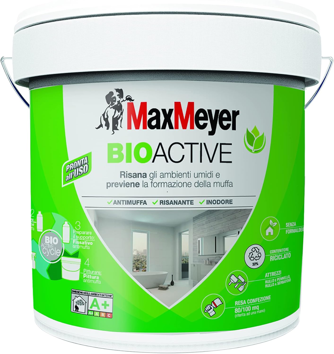 MAXMEYER BIOACTIVE PITTURA ANTIMUFFA A+ 10L