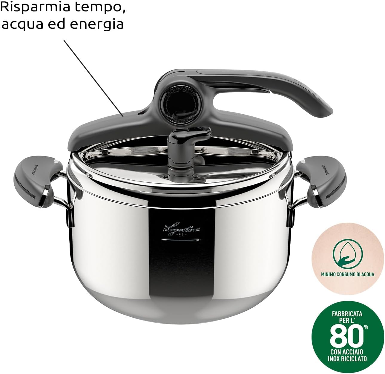 Lagostina Mia Pentola a Pressione 5 L Acciaio Inox - immagine 2