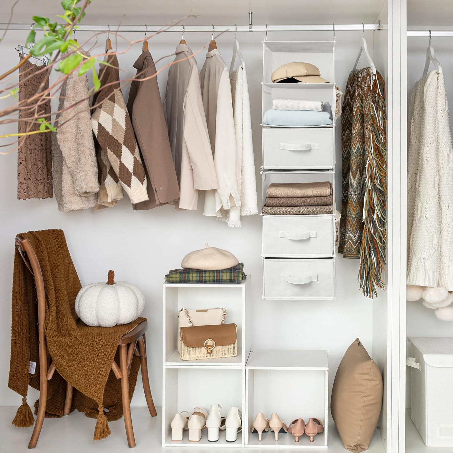 Granny Says Organizzatore Guardaroba 6 Ripiani, Bianco - immagine 4