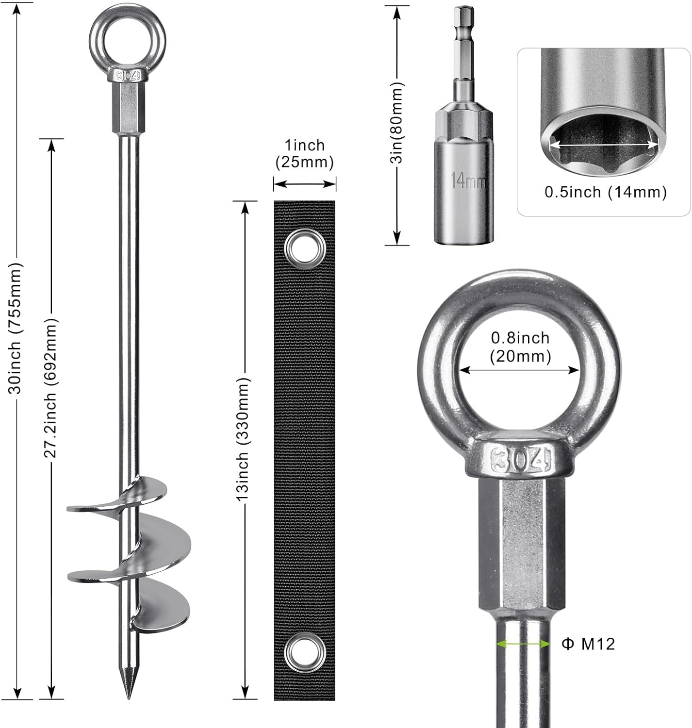 Insaga Picchetti per Tenda 76cm, 6 Pezzi - immagine 6