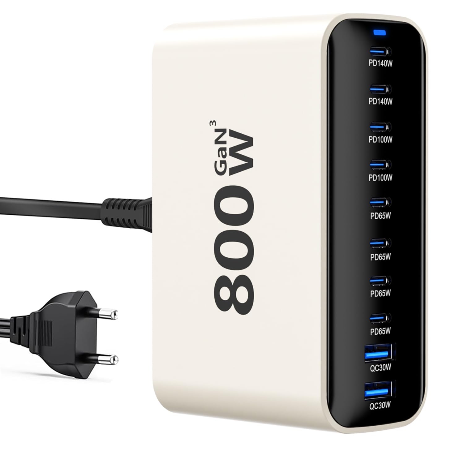 Caricatore USB C 800W GaN 10 Porte Rapido