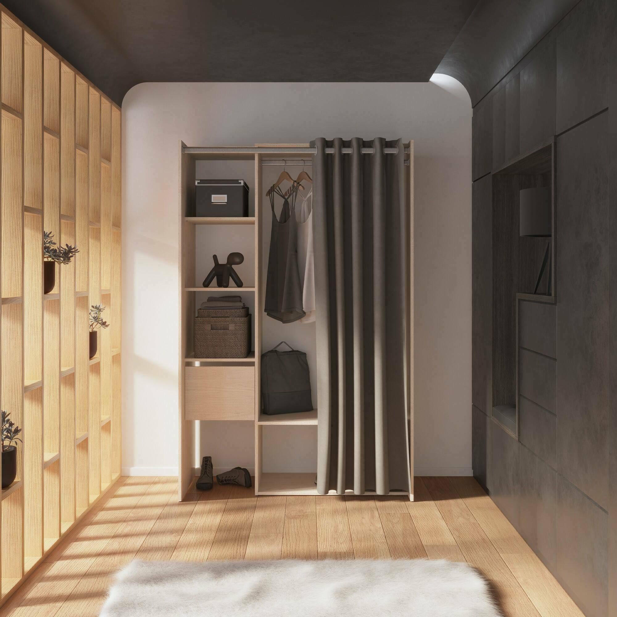 Dmora Guardaroba Grande Arnon - Mobile Camera da Letto Rovere