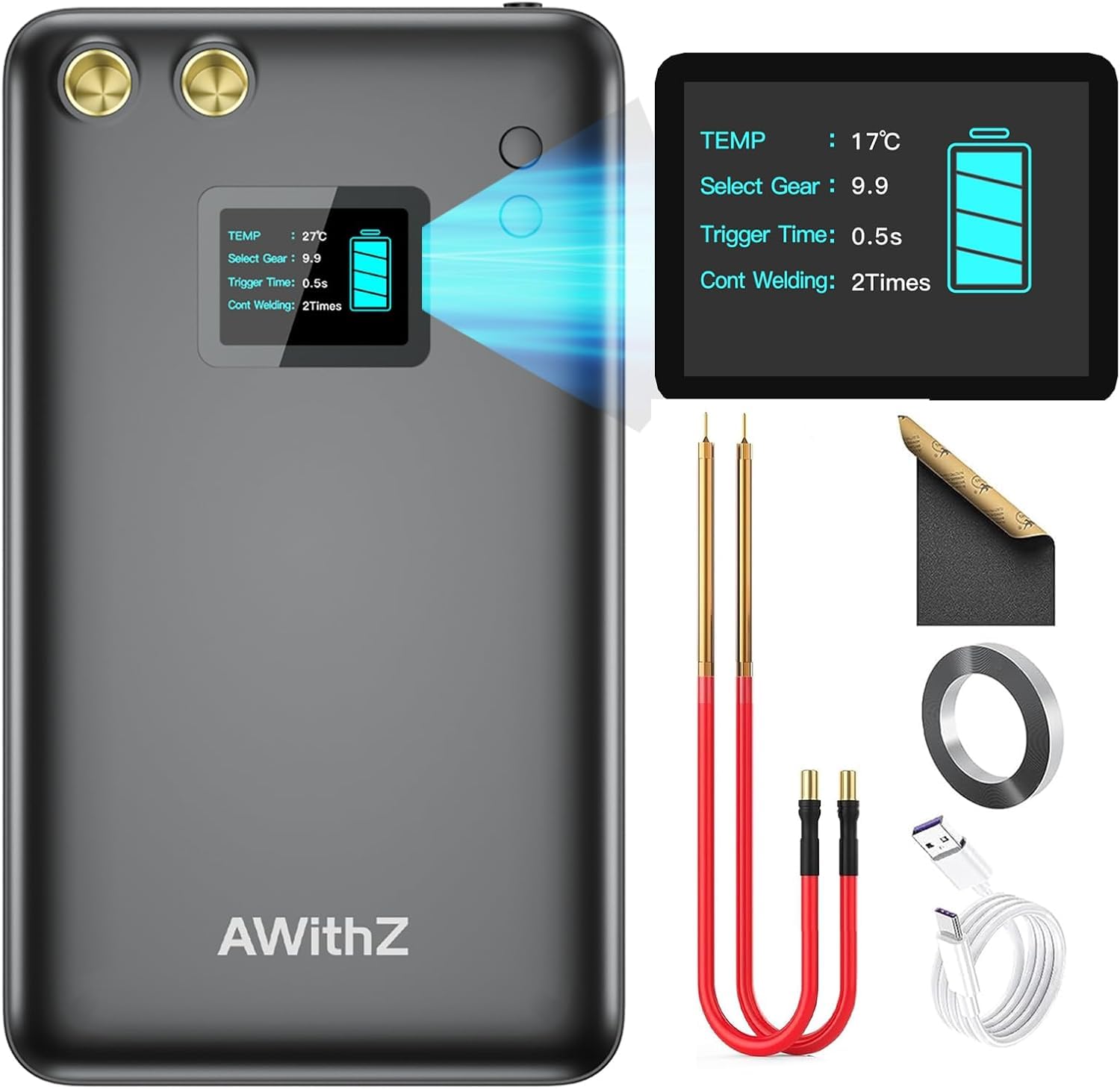 AWithZ - Saldatrice a Punti Portatile 11000 mAh