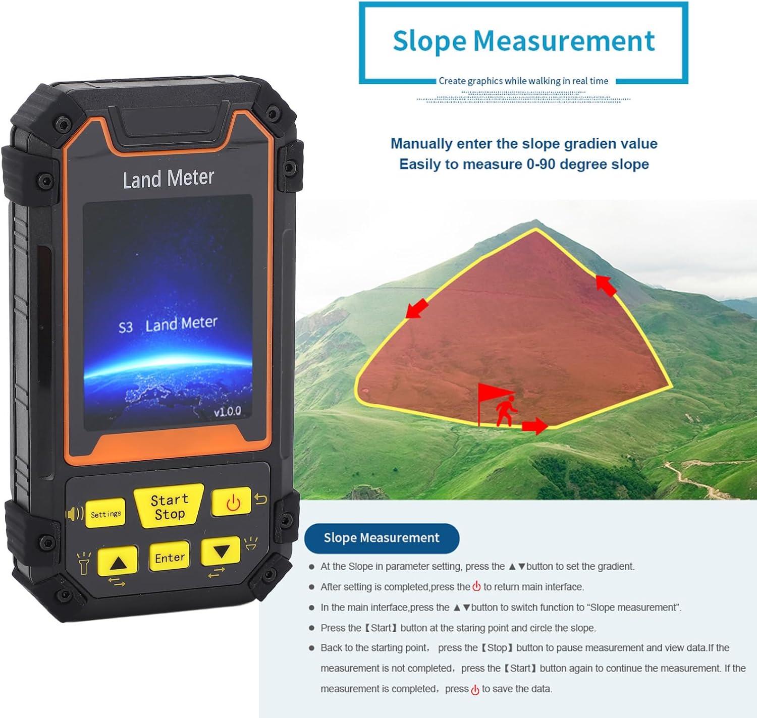 Misuratore di Area Terrestre GPS Portatile Alta Precisione - immagine 2