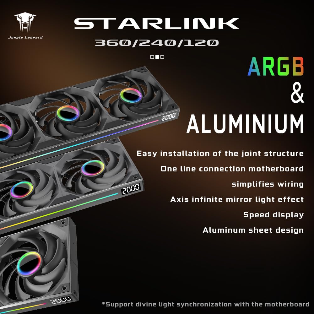 TZMRIT ST-ALL-IN-ONE ARGB PC Fan,Single Frame Fan Unit with Speed ...