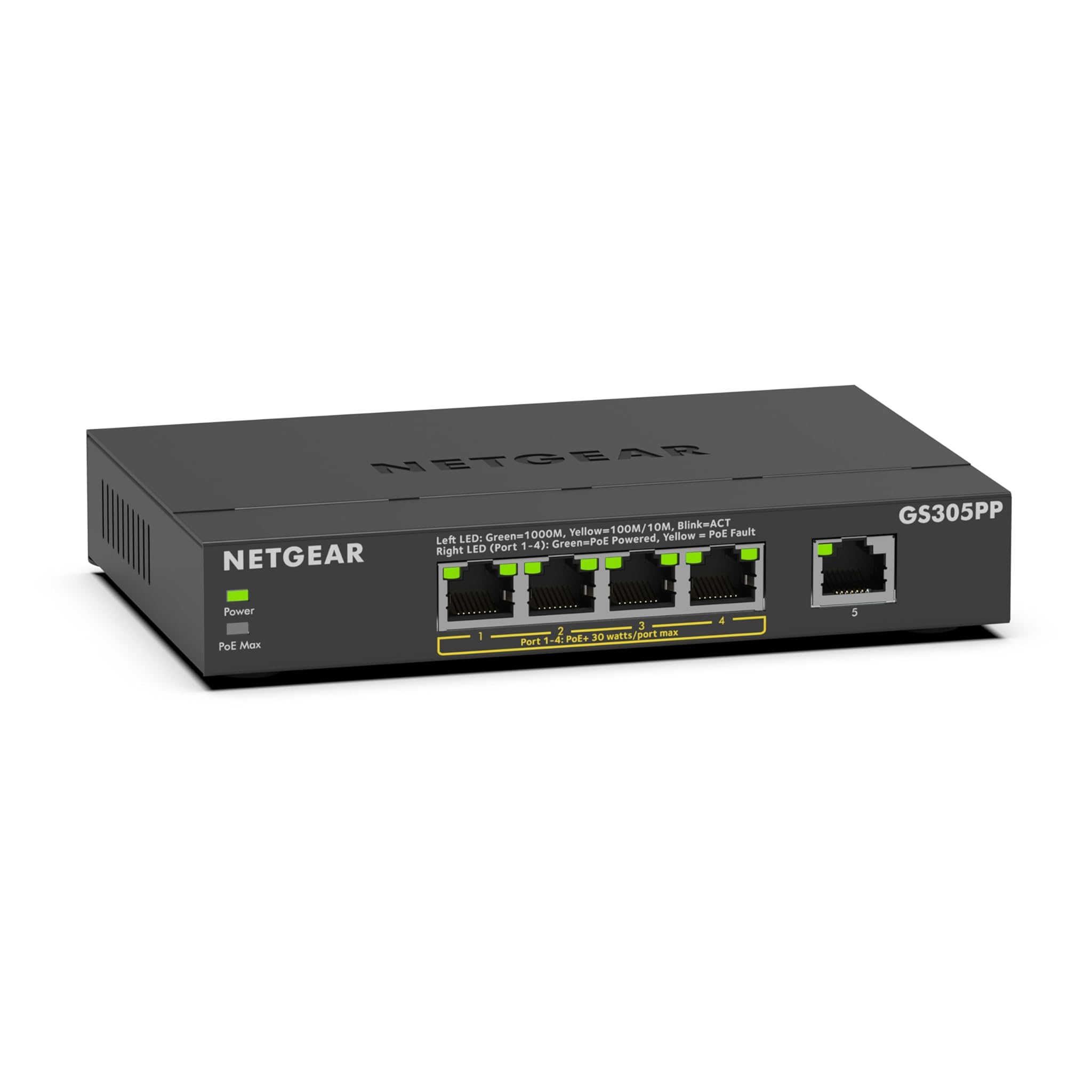 Netgear GS305PP - Switch Gigabit 5 Porte PoE+ 83W
