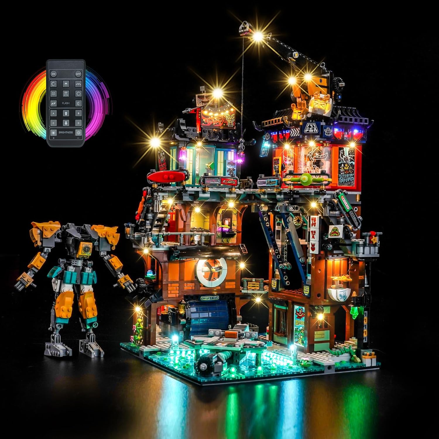 Kit Luci LED Compatibile Lego 71837 Ninjago City Workshop - immagine 1