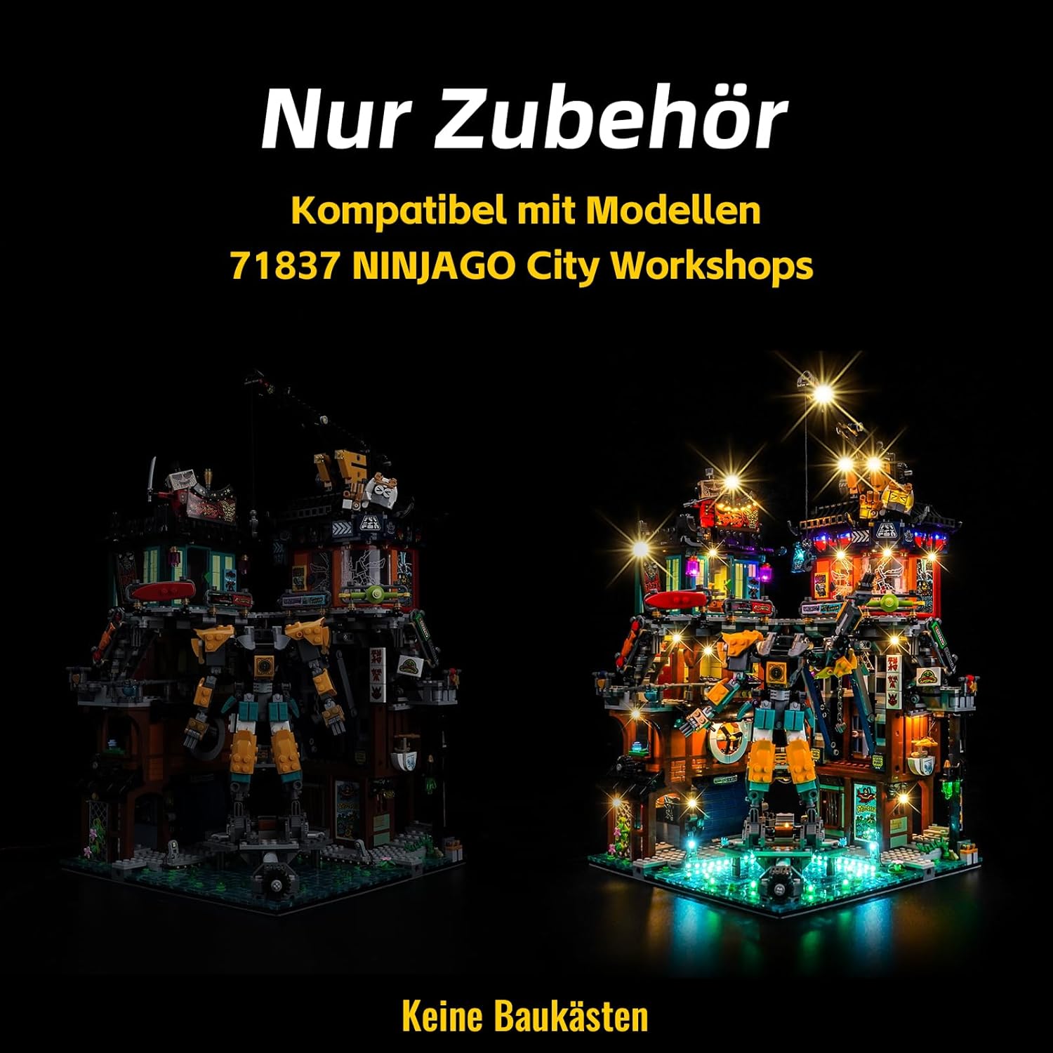 Kit Luci LED Compatibile Lego 71837 Ninjago City Workshop - immagine 3