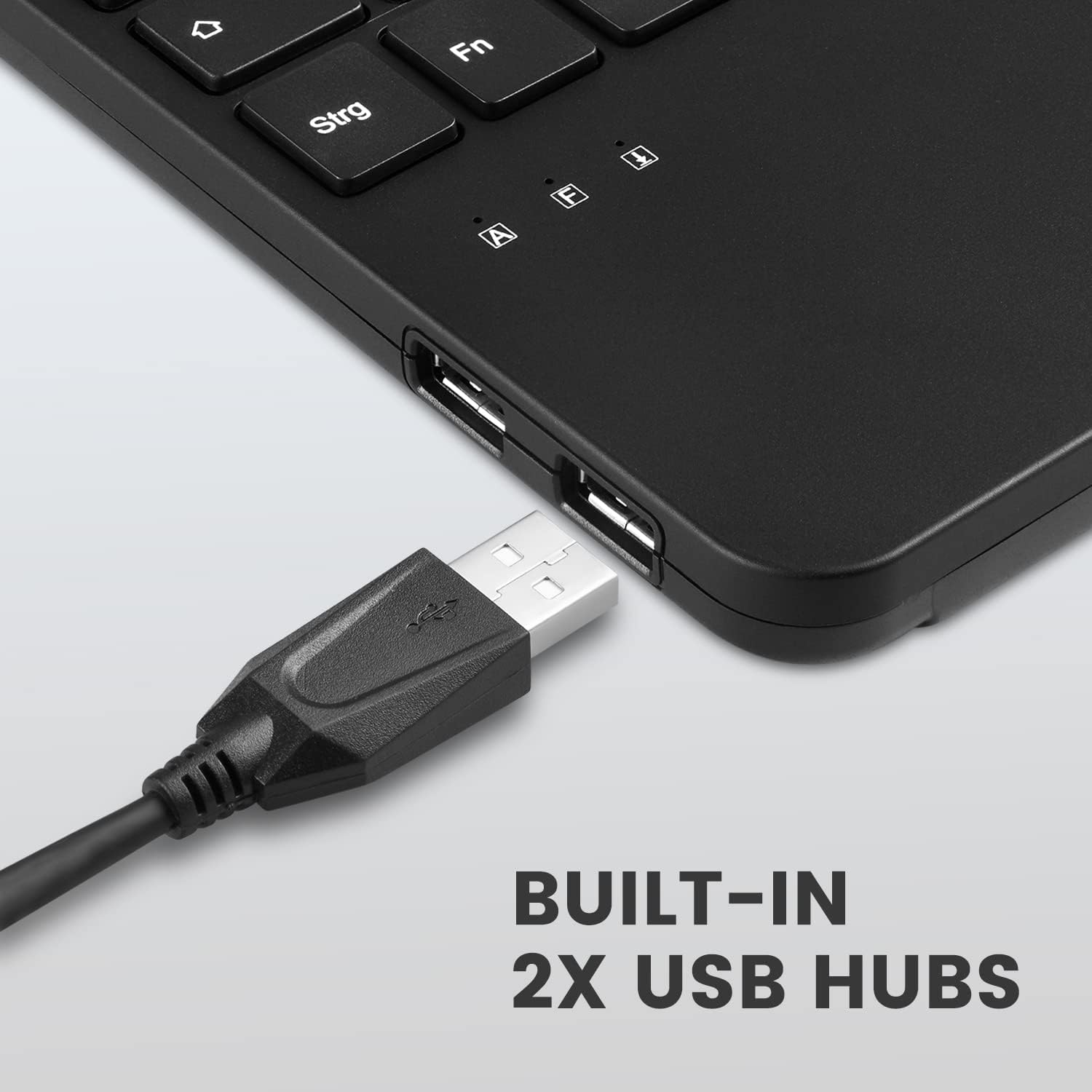 Perixx PERIBOARD-526 Mini Tastiera Cablata con Trackball - immagine 3