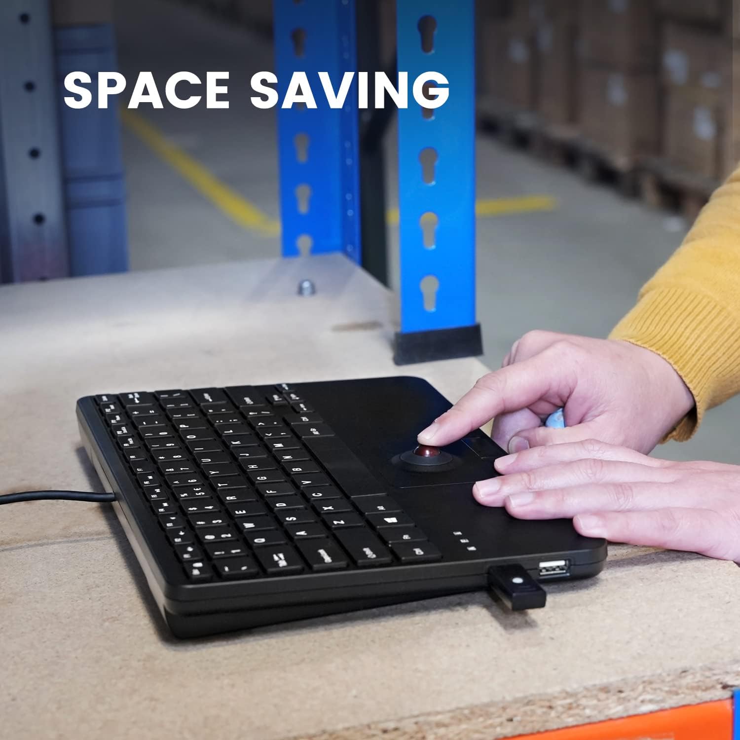 Perixx PERIBOARD-526 Mini Tastiera Cablata con Trackball - immagine 4